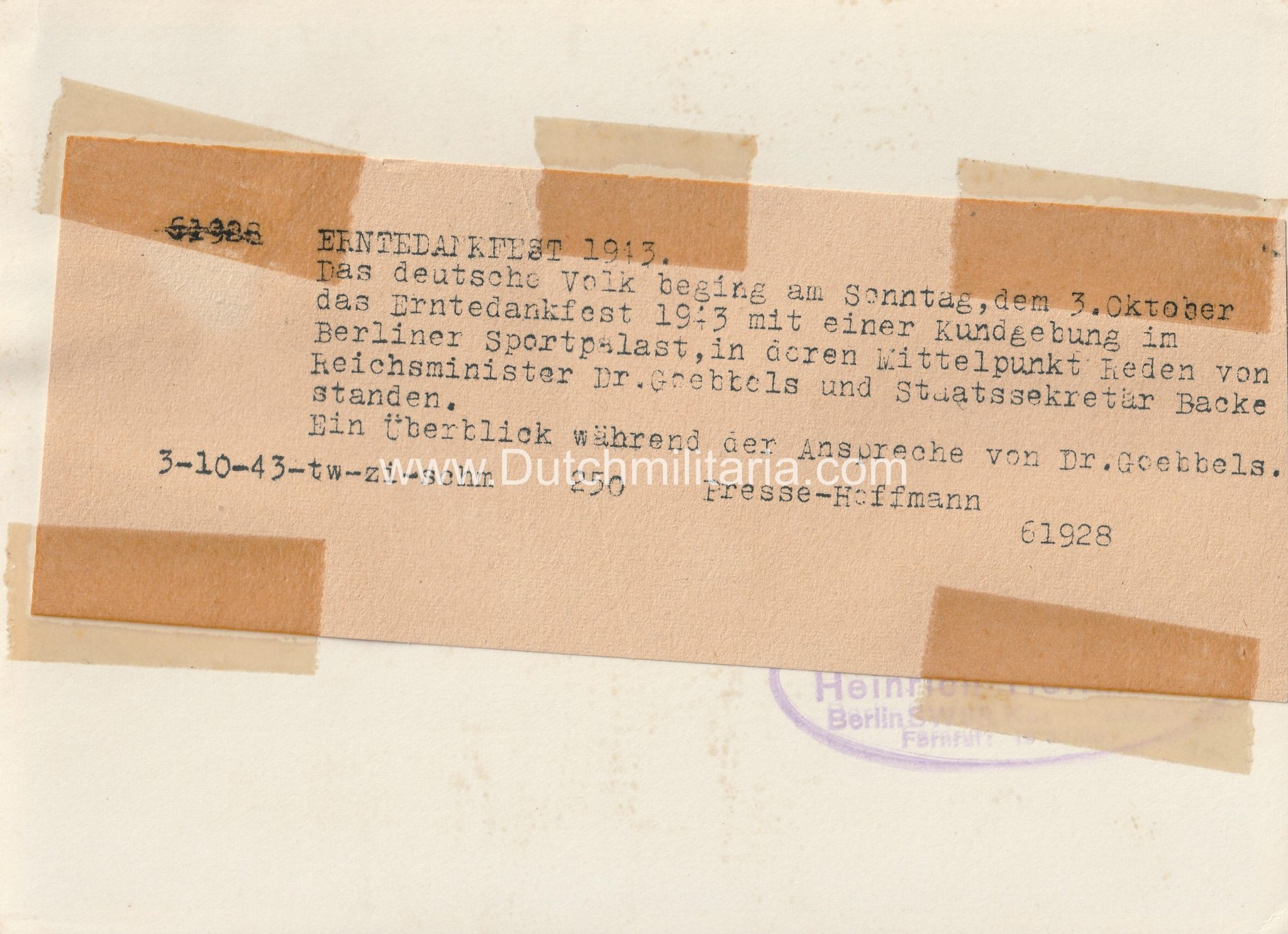 (Pressphoto) Ernstedankfest 1943 (2) (Pressphoto) Ernstedankfest 1943