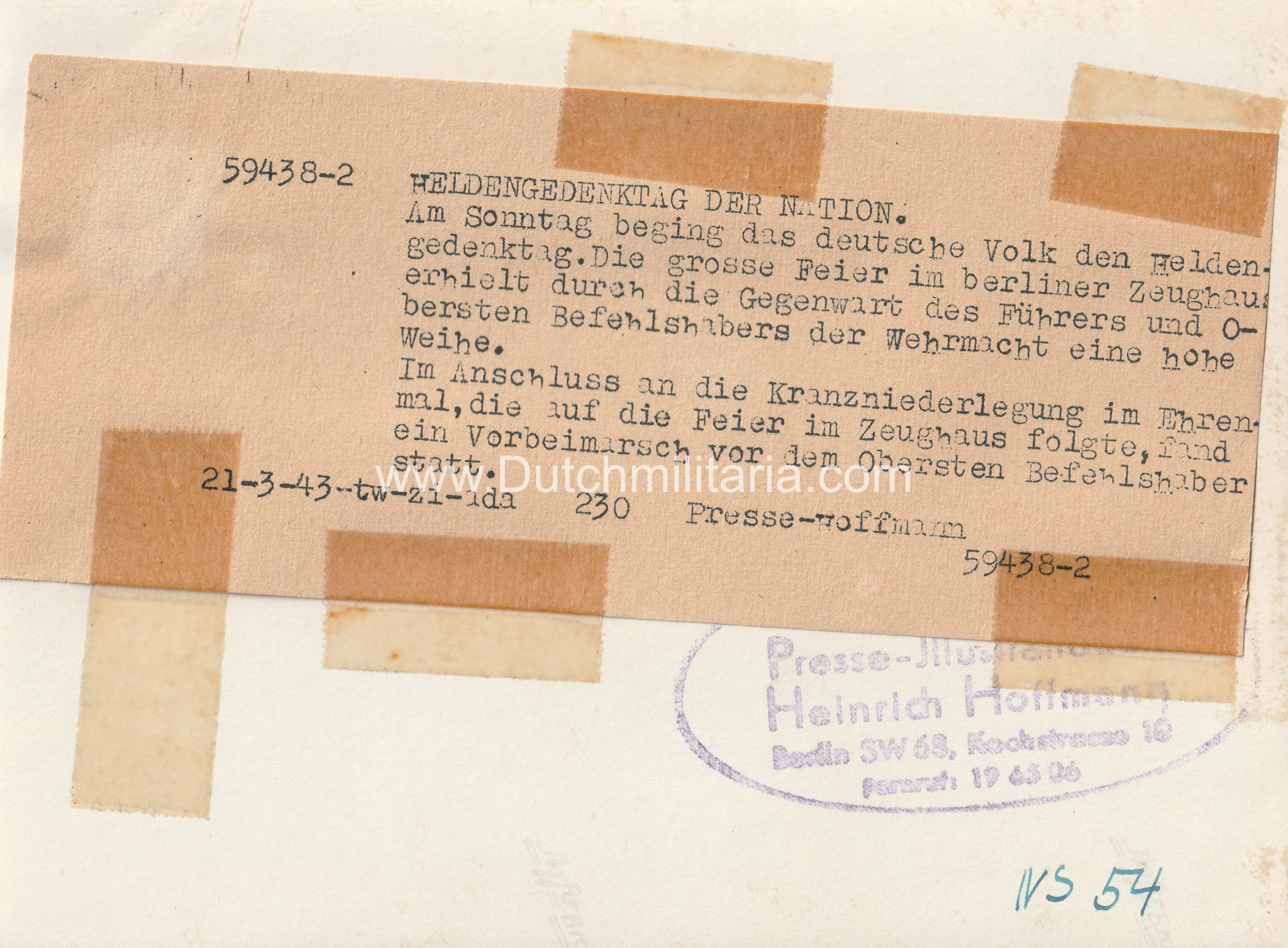 (Pressphoto) Heldengedenktag der Nation (1944) (Pressphoto) Heldengedenktag der Nation (1943)