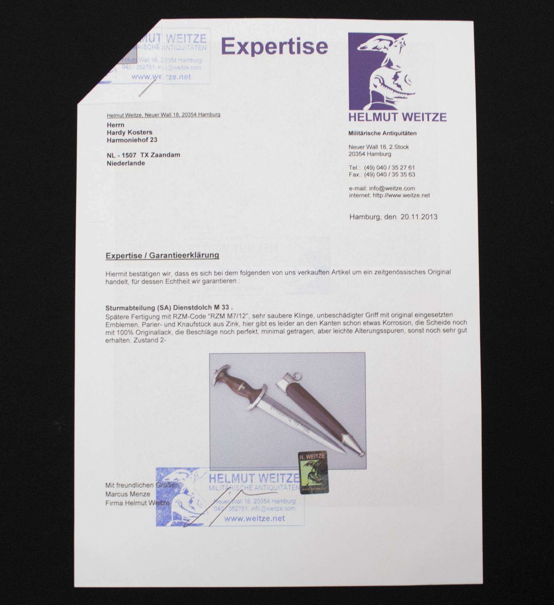 SA Dagger + hanger (by RMZ M7/12 Waffenfabrik Max Weyersberg from Solingen) - Image 48