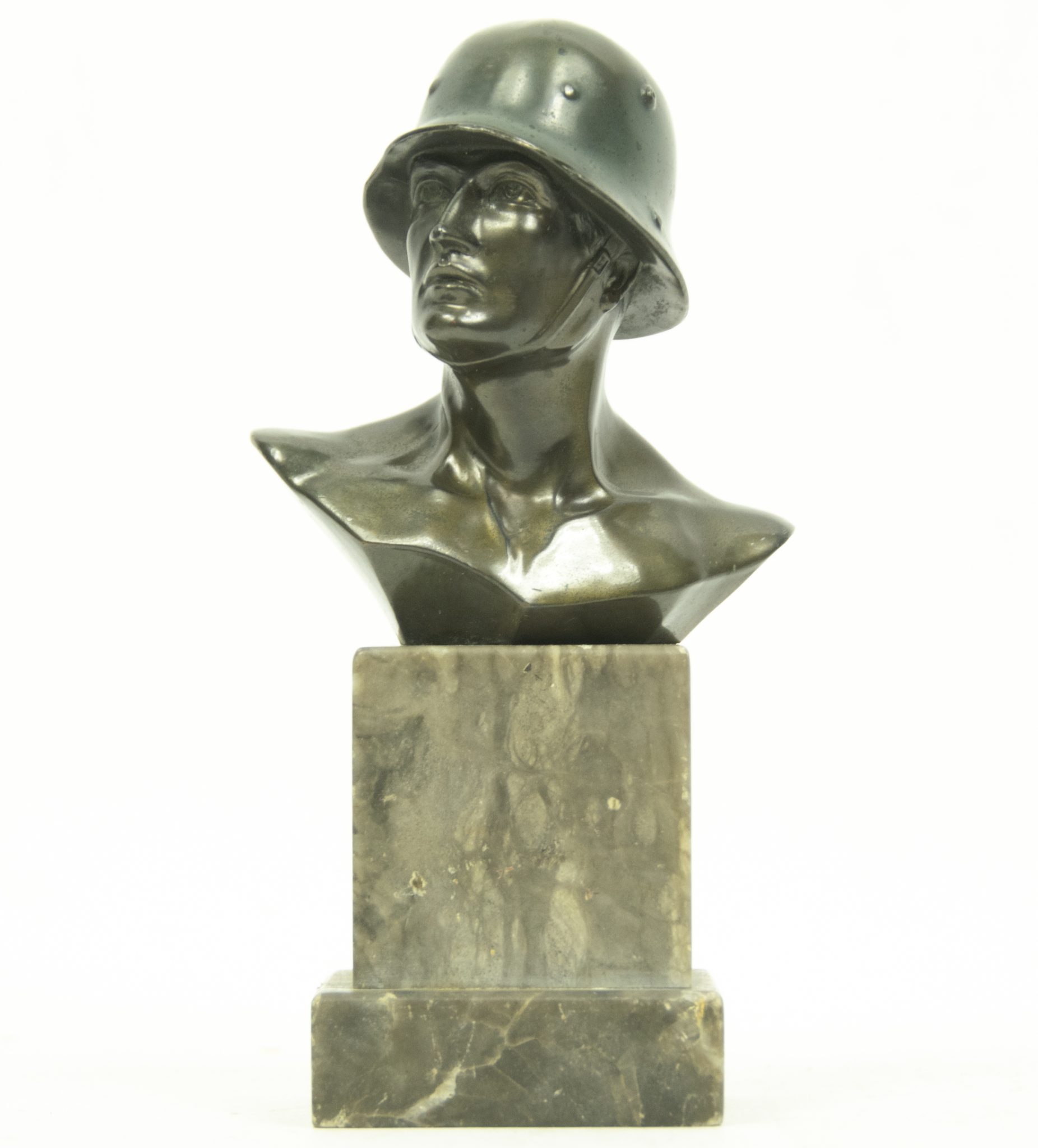Soldiers Bust Soldatenbuste on marble base (2)