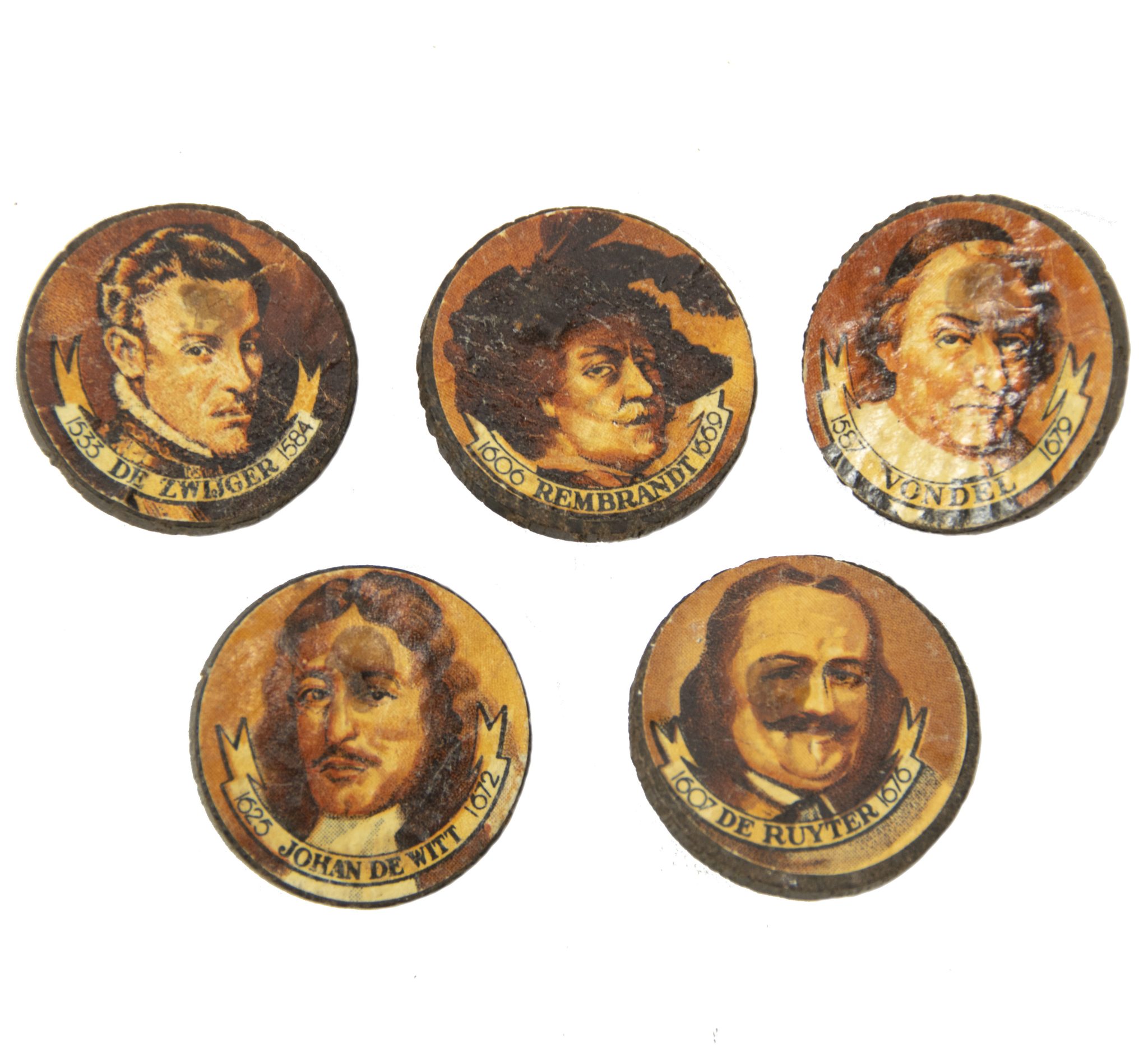 Winterhulp Nederland (WHN) - Historische figuren complete series - round variations (1942) - rare