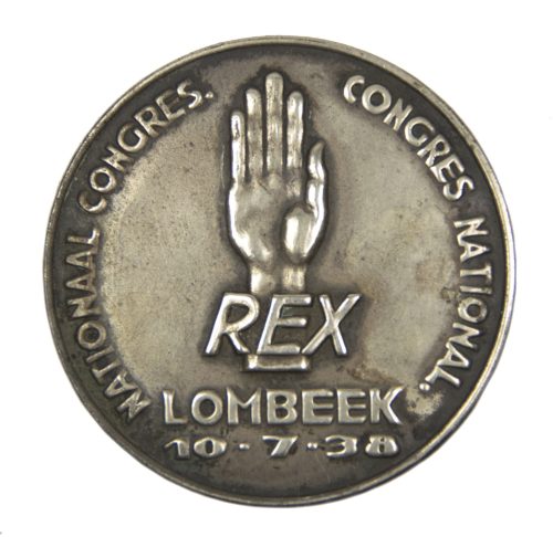 (Belgium) Rex - Lombeek 10.7.38 Nationaal Congress - Congres National badge