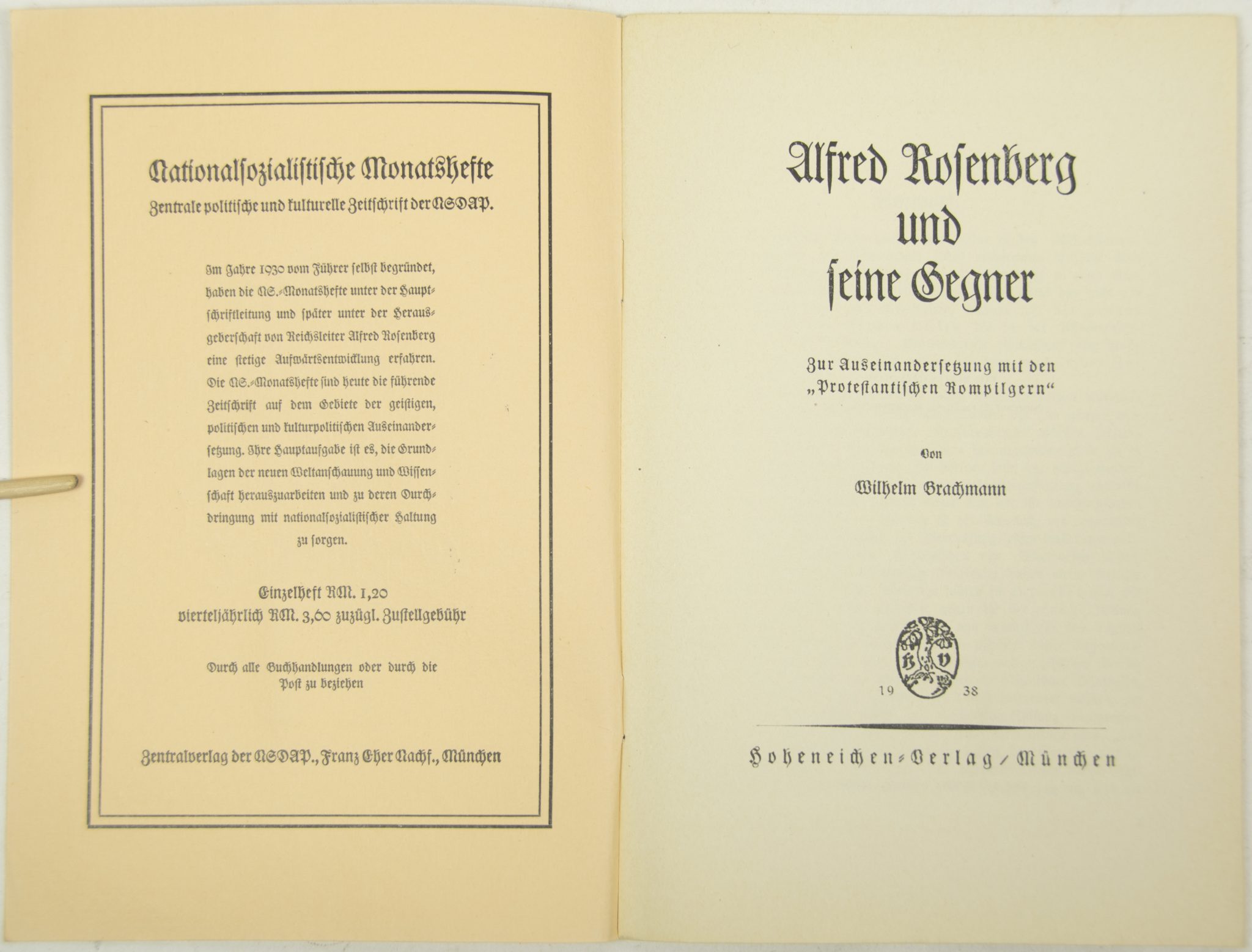 (Brochure) Wilhelm Brachmann – Alfred Rosenberg und seine Gegner (2)