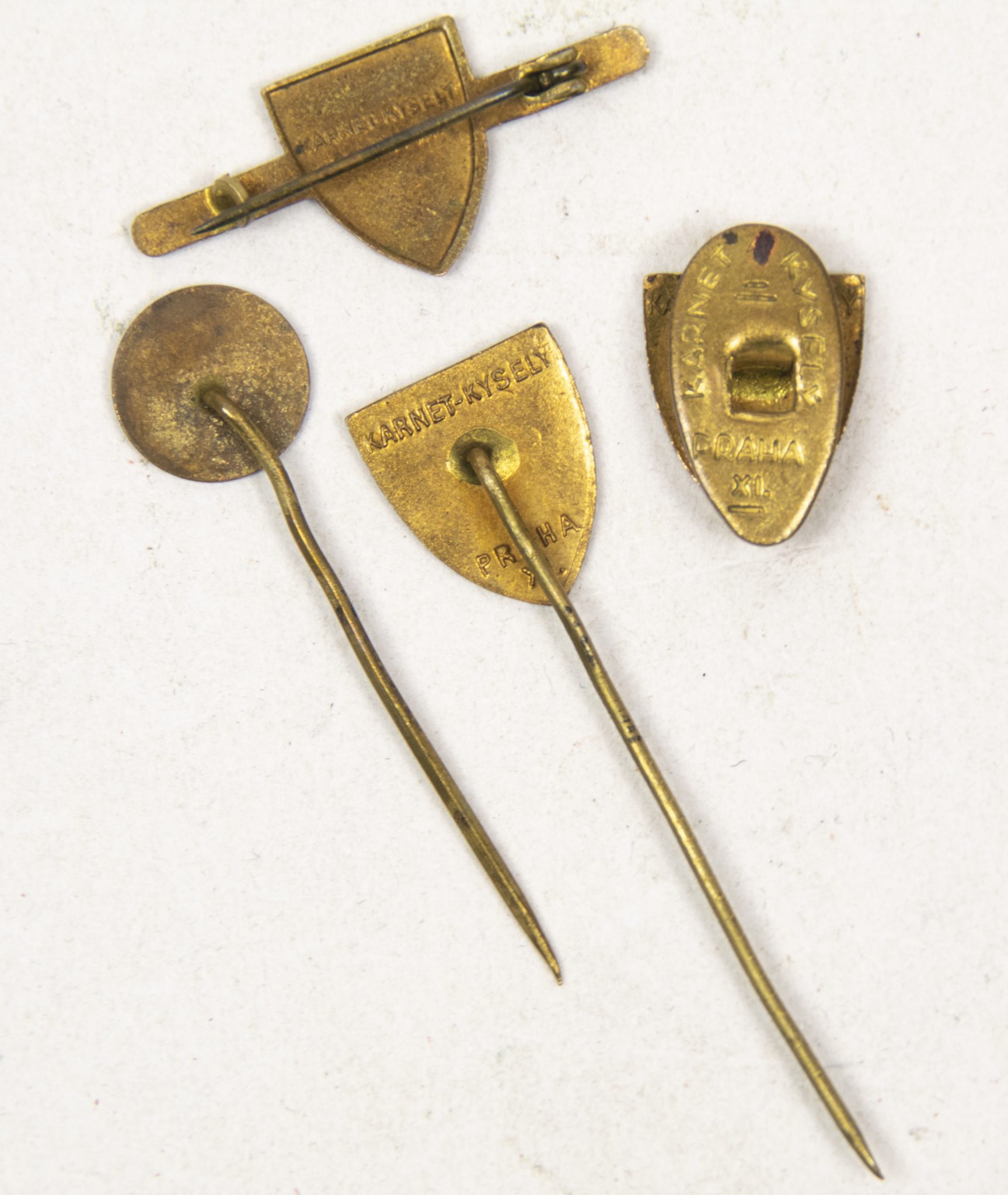 (Czech) NS Vlasti Zdar membership badges (4x) + Rodinna Kronika family book - rare