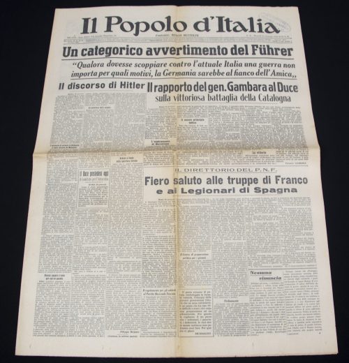(Newspaper) Il Popolo d'Ítalia N. 31 - Martedi 1939