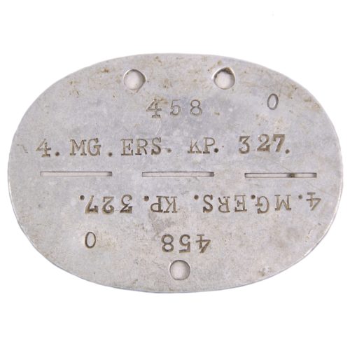Erkennungsmarke (EKM) 4. MG. Ers. Kp. 327