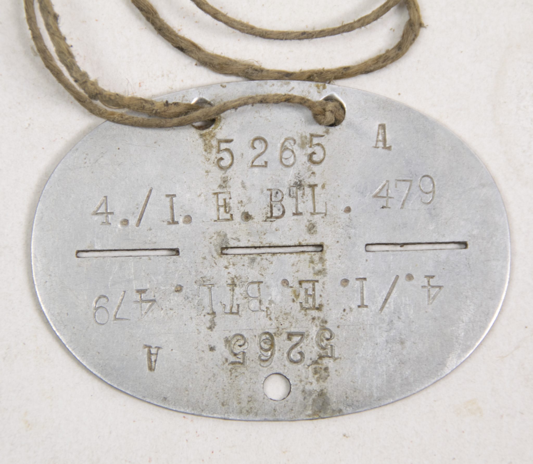 Erkennungsmarke (EKM) 4.I.E.BTL. 479 (2) Erkennungsmarke (EKM) 4.I.E.BTL. 479