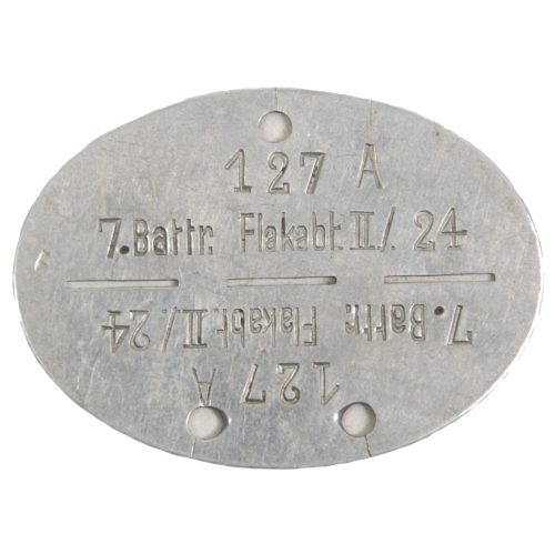 Erkennungsmarke (EKM) 7. Battr. Flakabt. II.24