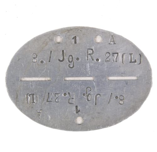 Erkennungsmarke (EKM) 8. Jg.R.27 (L)