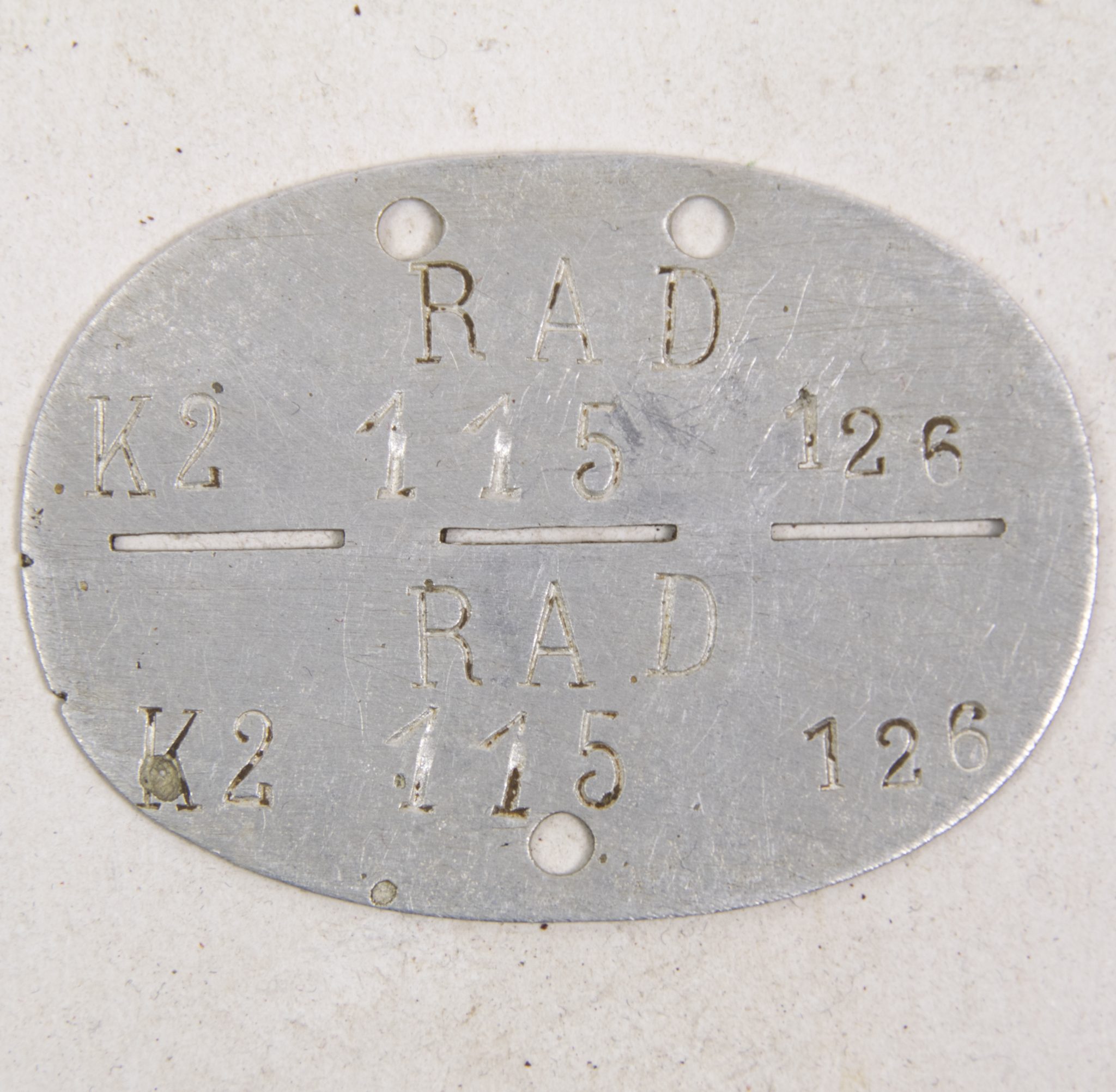 Erkennungsmarke (EKM) RAD K2 115 126 (2) Erkennungsmarke (EKM) RAD K2 115 126