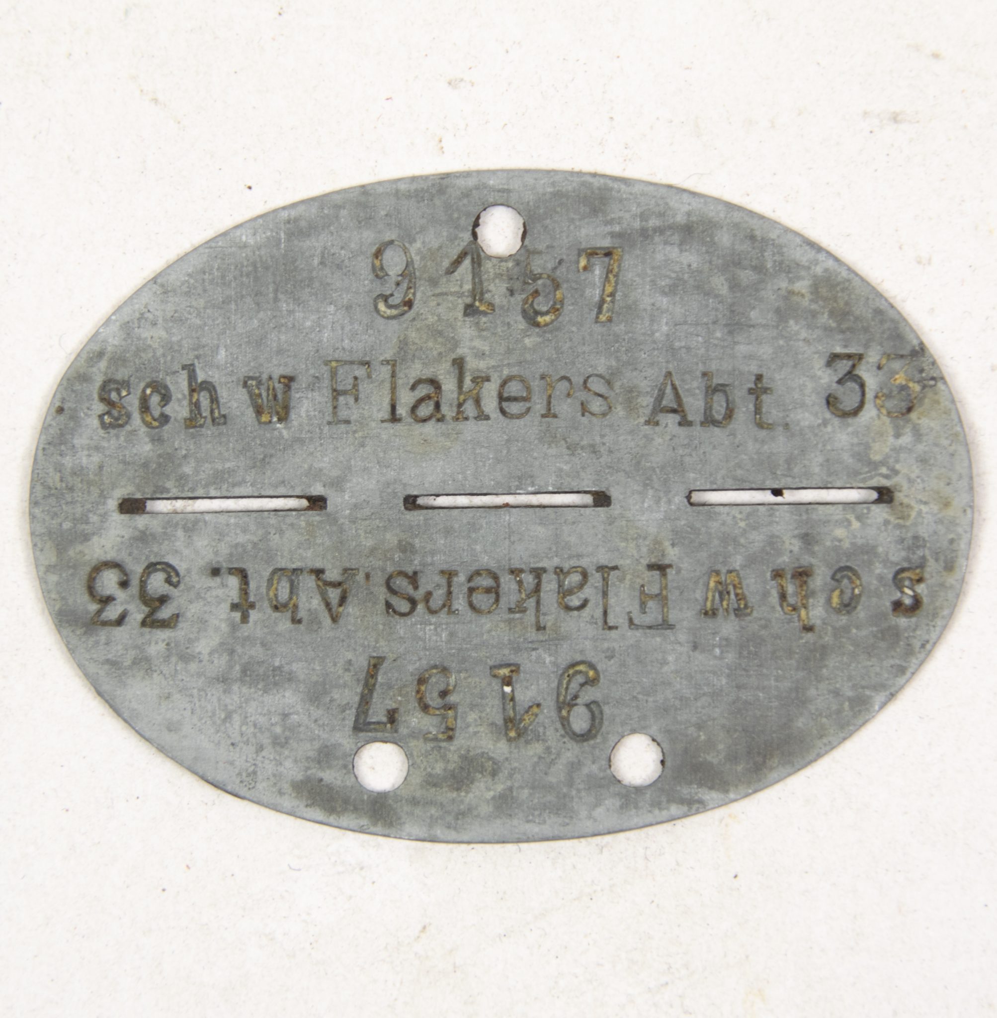 Erkennungsmarke (EKM) Schwere Flakersatz Abteilung 33 (2) Erkennungsmarke (EKM) Schwere Flakersatz Abteilung 33