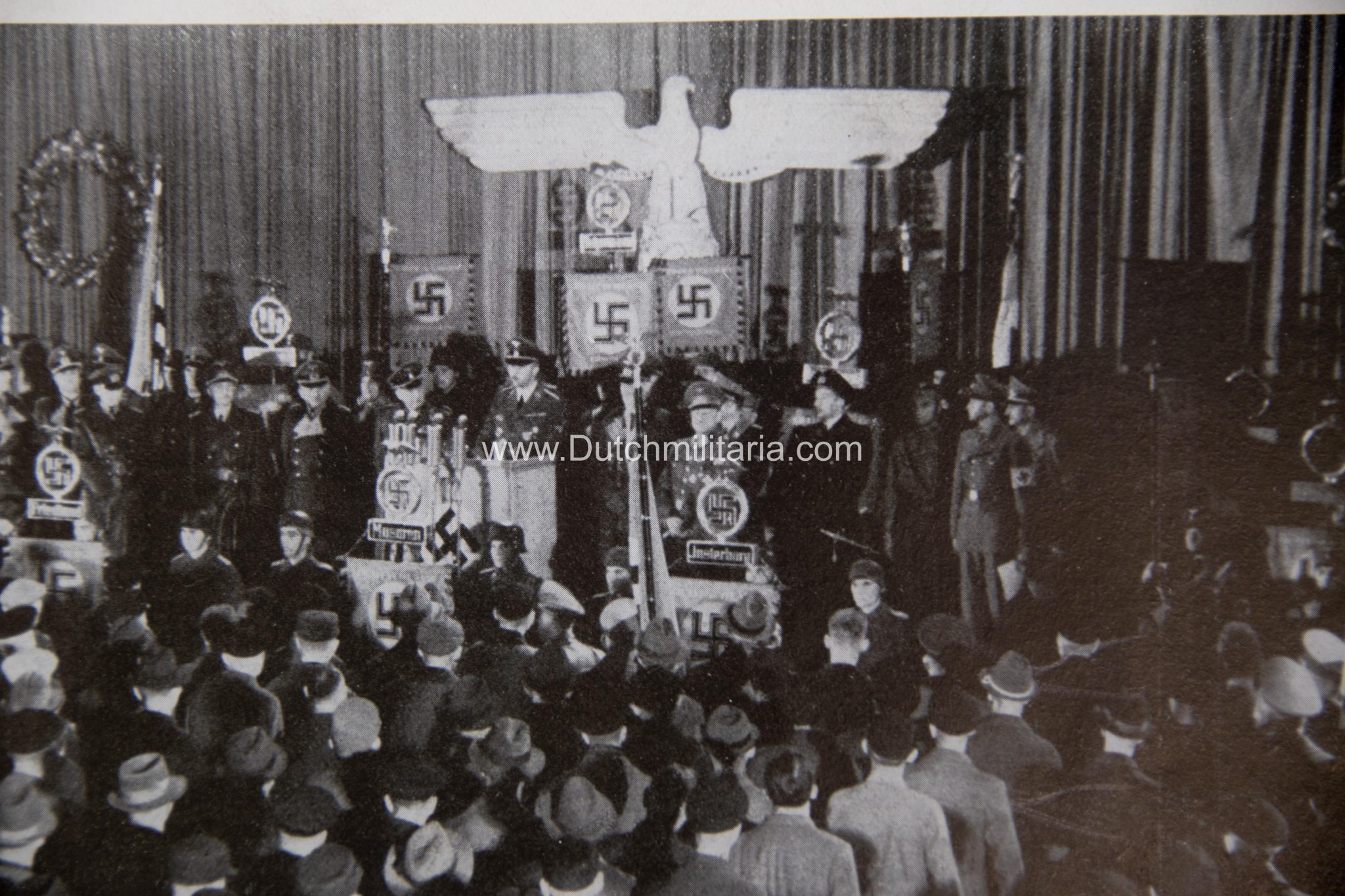 German WWII Bilderkasten paper photo - SS Himmler Der Führer verkündete den Volkssturm