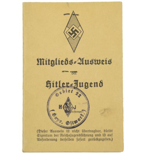Hitlerjugend (HJ) Mitglieds-Ausweis