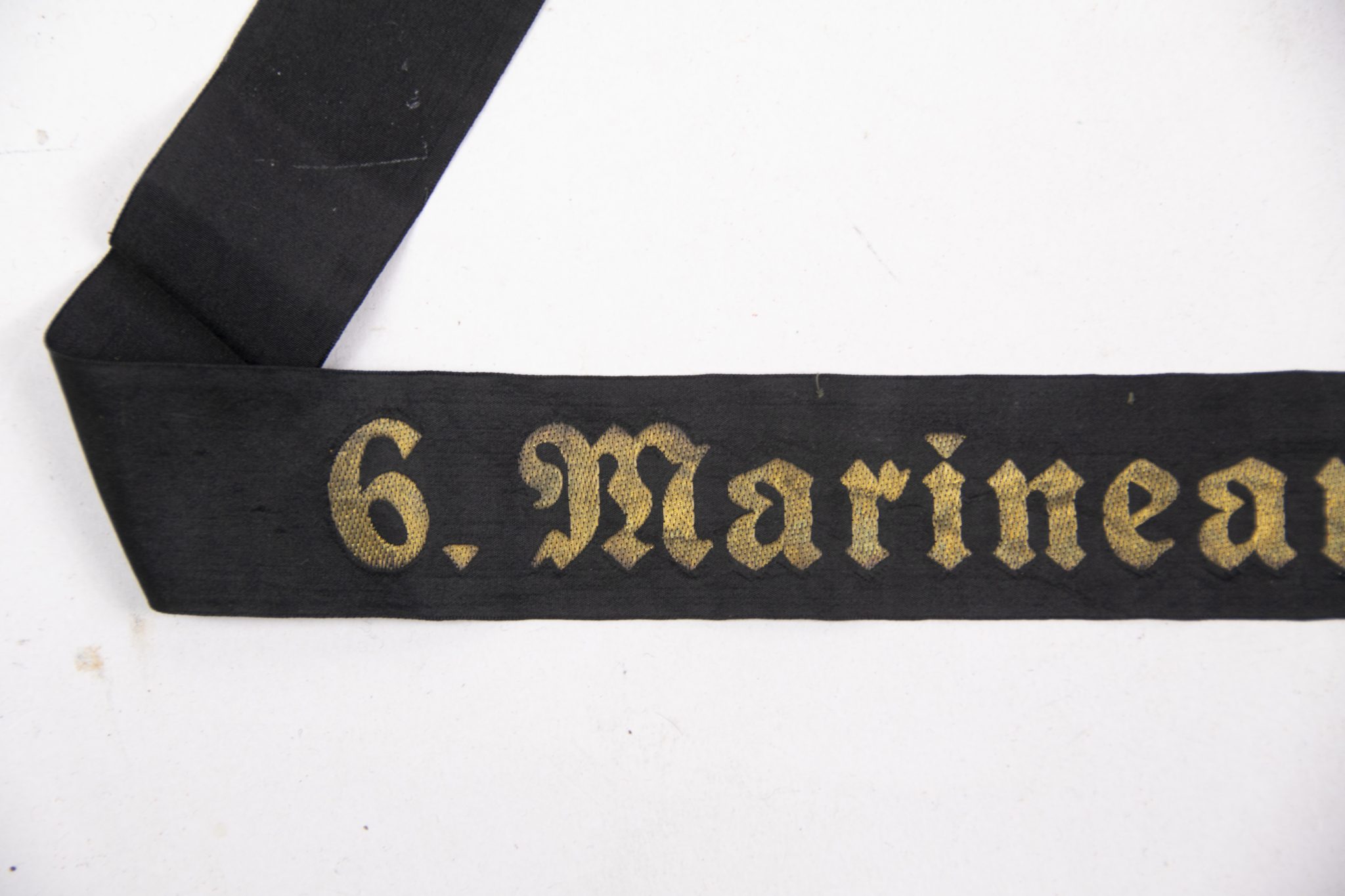 Kriegsmarine (KM) Cap Tally 6. Marineartillerieabteilung. 6. (3)