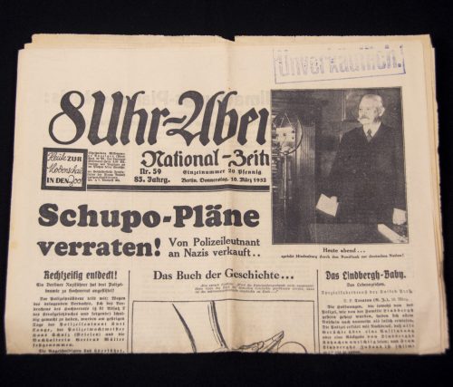 (Newspaper) 8. Uhr-Abendblatt der Bationalzeitung 10. märz 1932