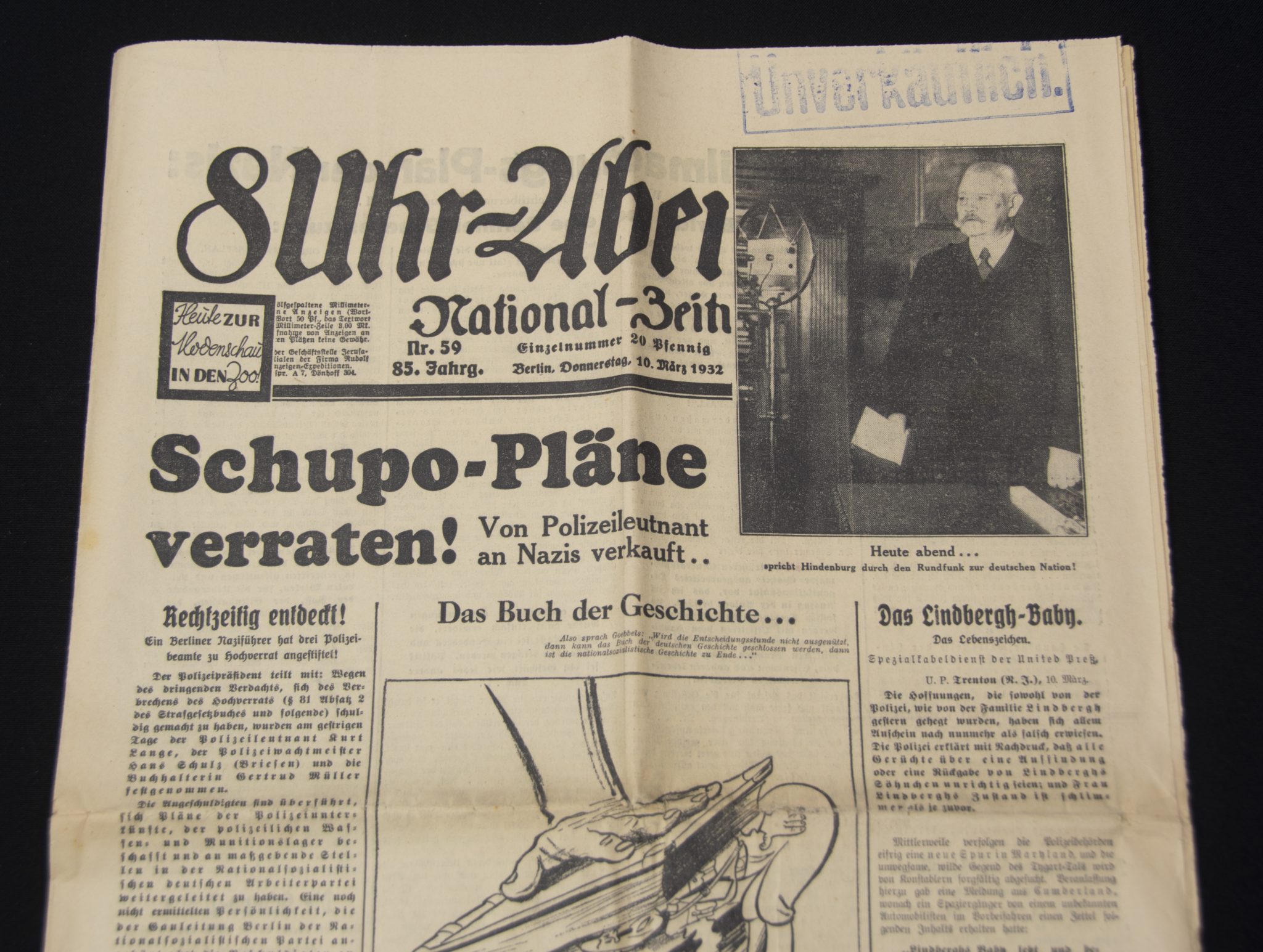 (Newspaper) 8. Uhr-Abendblatt der Bationalzeitung 10. märz 1932 (2) (Newspaper) 8. Uhr-Abendblatt der Bationalzeitung 10. märz 1932