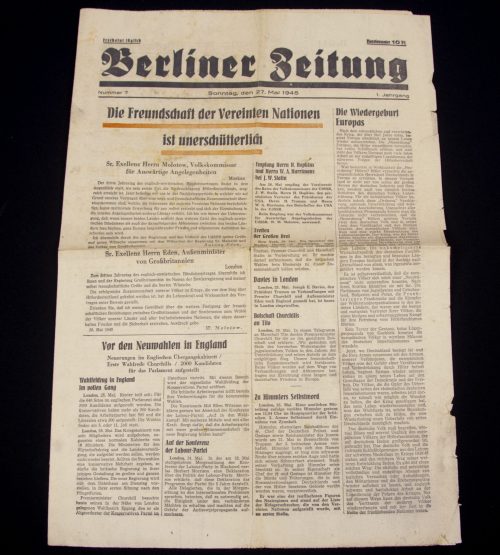 (Newspaper) Berliner Zeitung 27. Mai 1945
