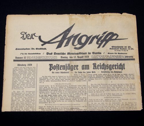 (Newspaper) Der Angriff - 12. August 1929 (Kampfzeit)