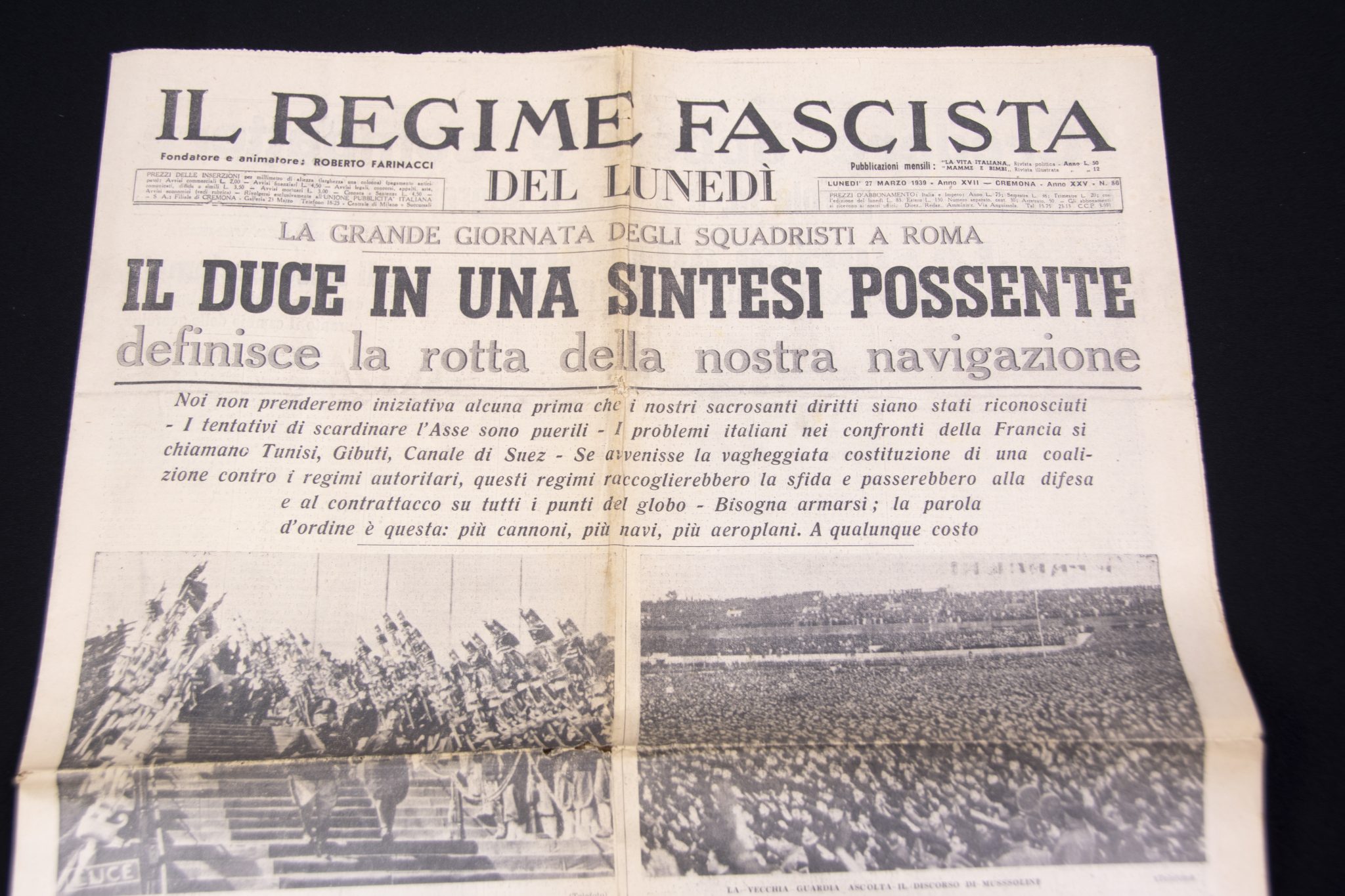 (Newspaper) Il regime Fascista del Lunedi – 27 Marzo 1939 (2) (Newspaper) Il regime Fascista del Lunedi - 27 Marzo 1939