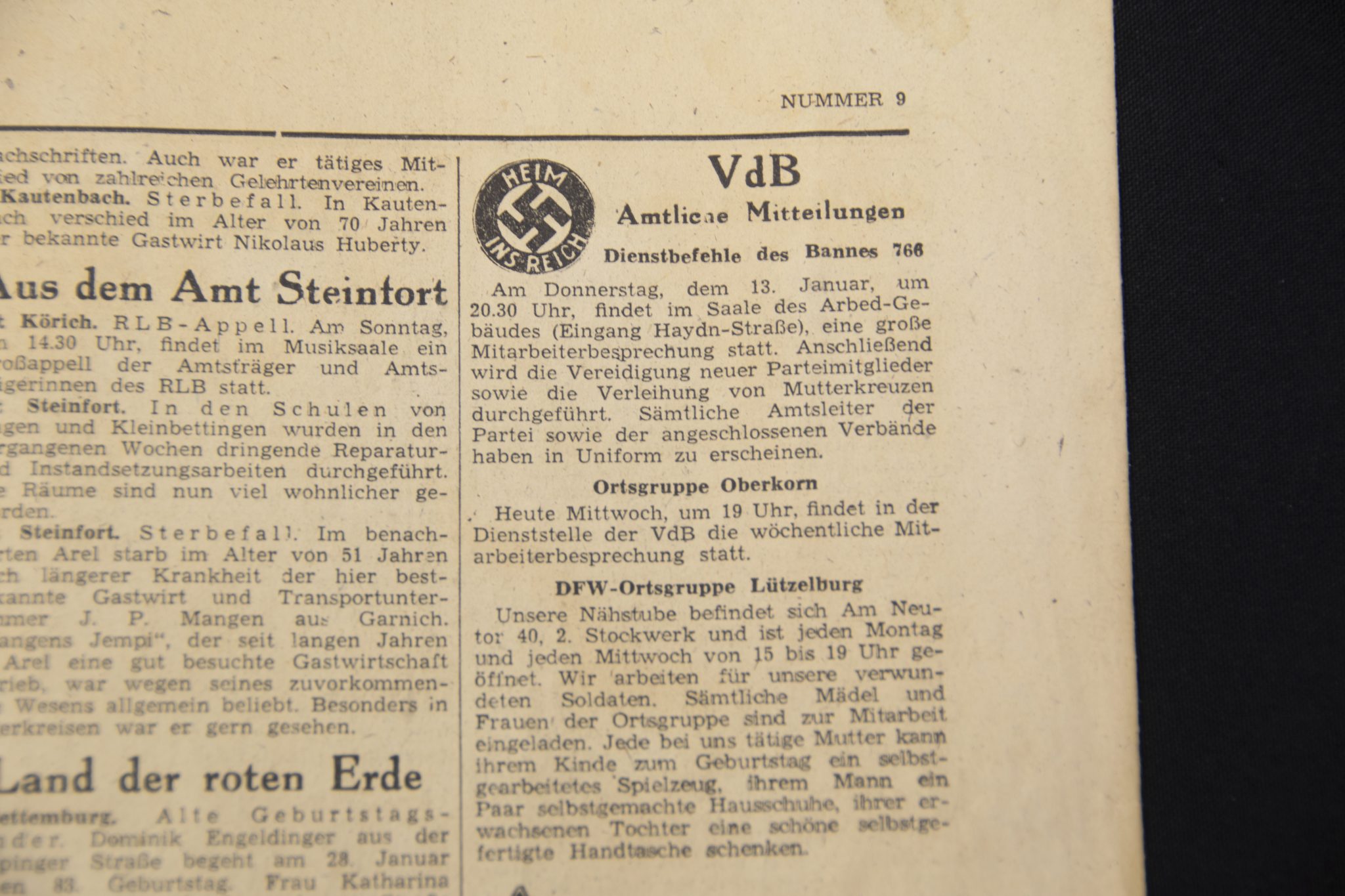 (Newspaper) Nationalblatt - Gauzeitung Moselland - Ausgabe Luxemburg 12 Januar 1944 - rare - Image 11