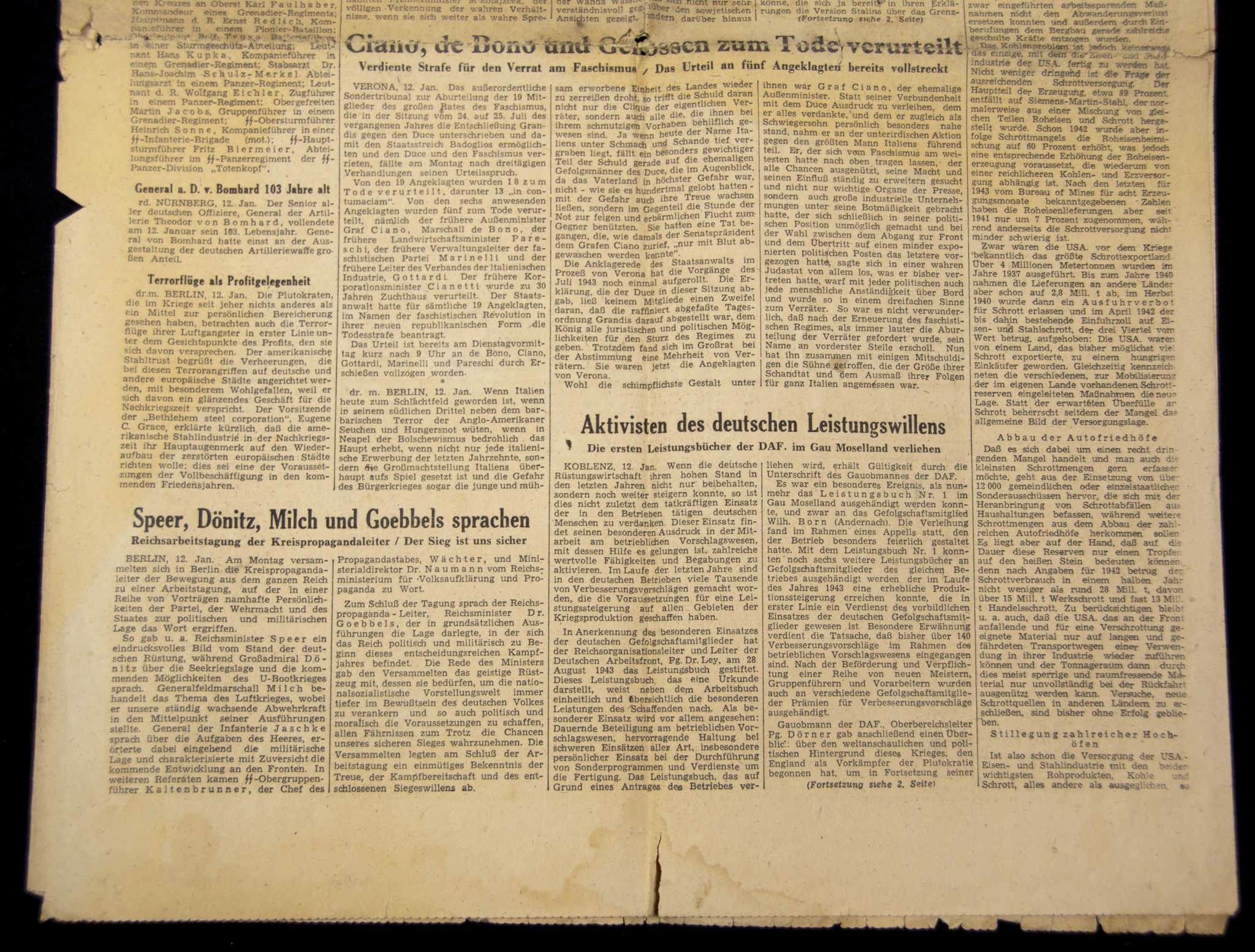 (Newspaper) Nationalblatt - Gauzeitung Moselland - Ausgabe Luxemburg 12 Januar 1944 - rare - Image 4