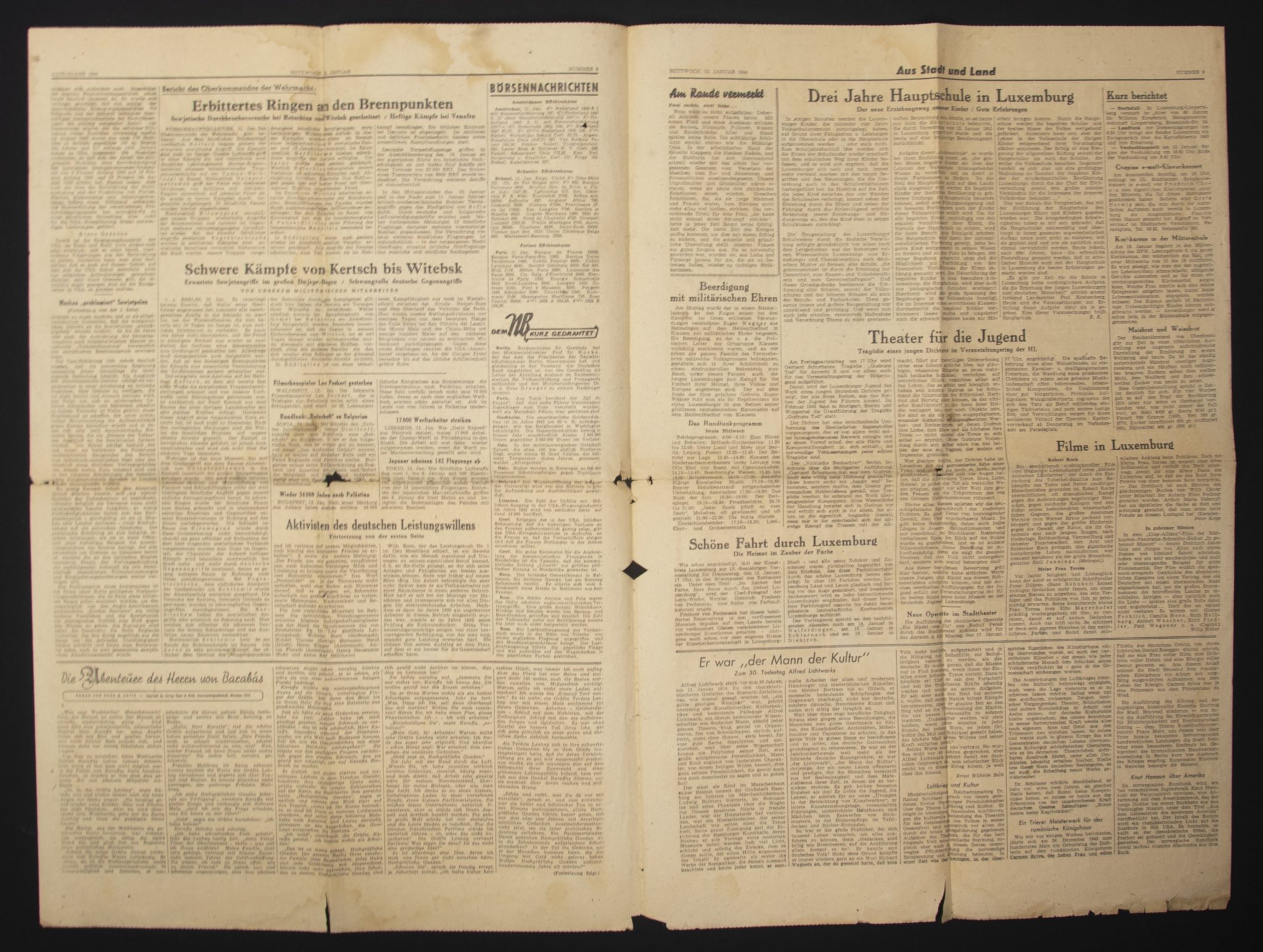 (Newspaper) Nationalblatt - Gauzeitung Moselland - Ausgabe Luxemburg 12 Januar 1944 - rare - Image 5