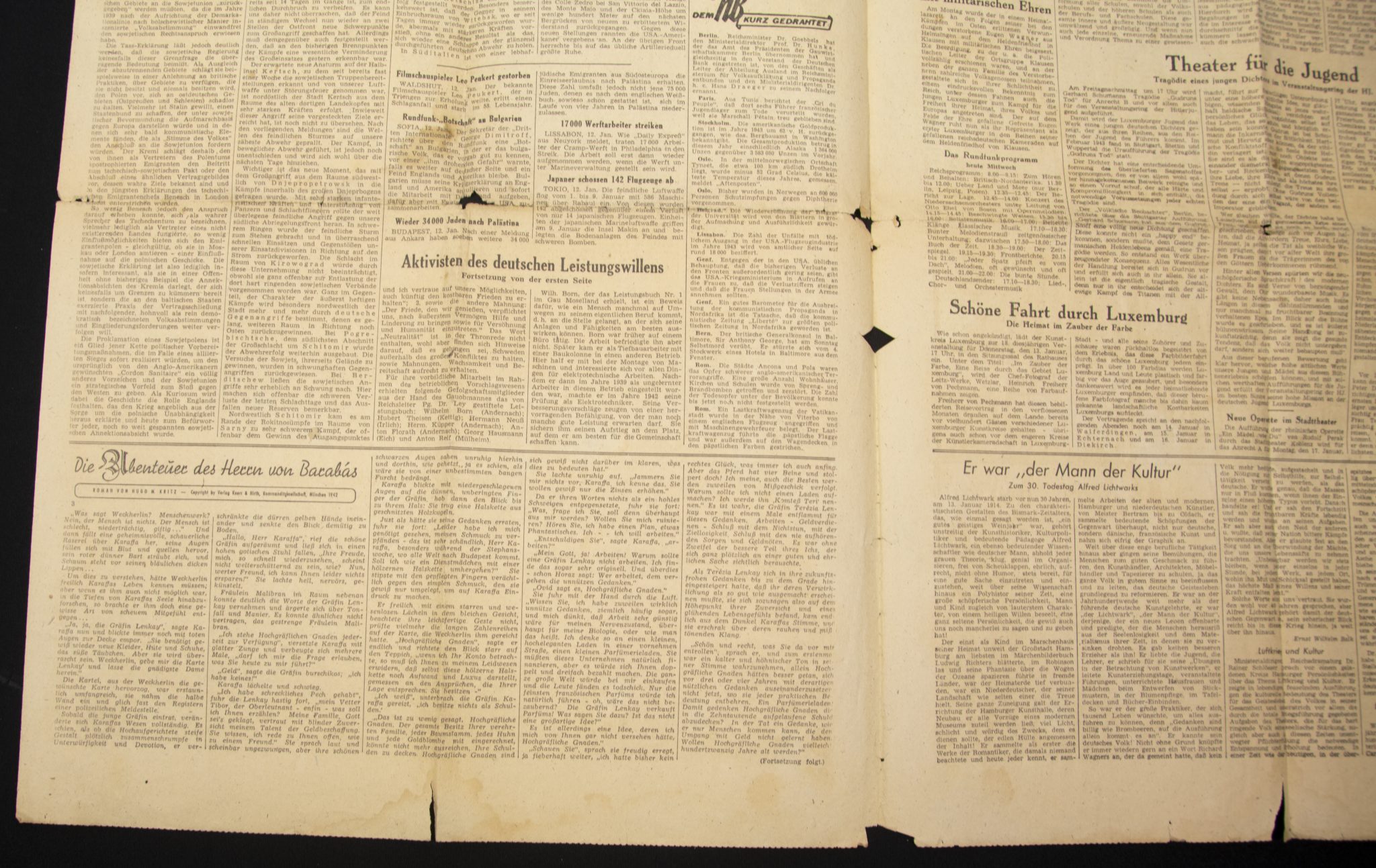 (Newspaper) Nationalblatt - Gauzeitung Moselland - Ausgabe Luxemburg 12 Januar 1944 - rare - Image 7