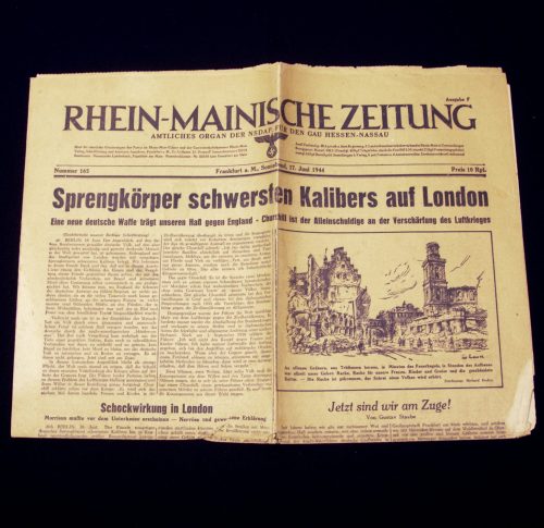 (Newspaper) Rhein-Manische Zeitung - Amtliches Organ der NSDAP für den Gau Hessen-Nassau - 17. Juni 1944