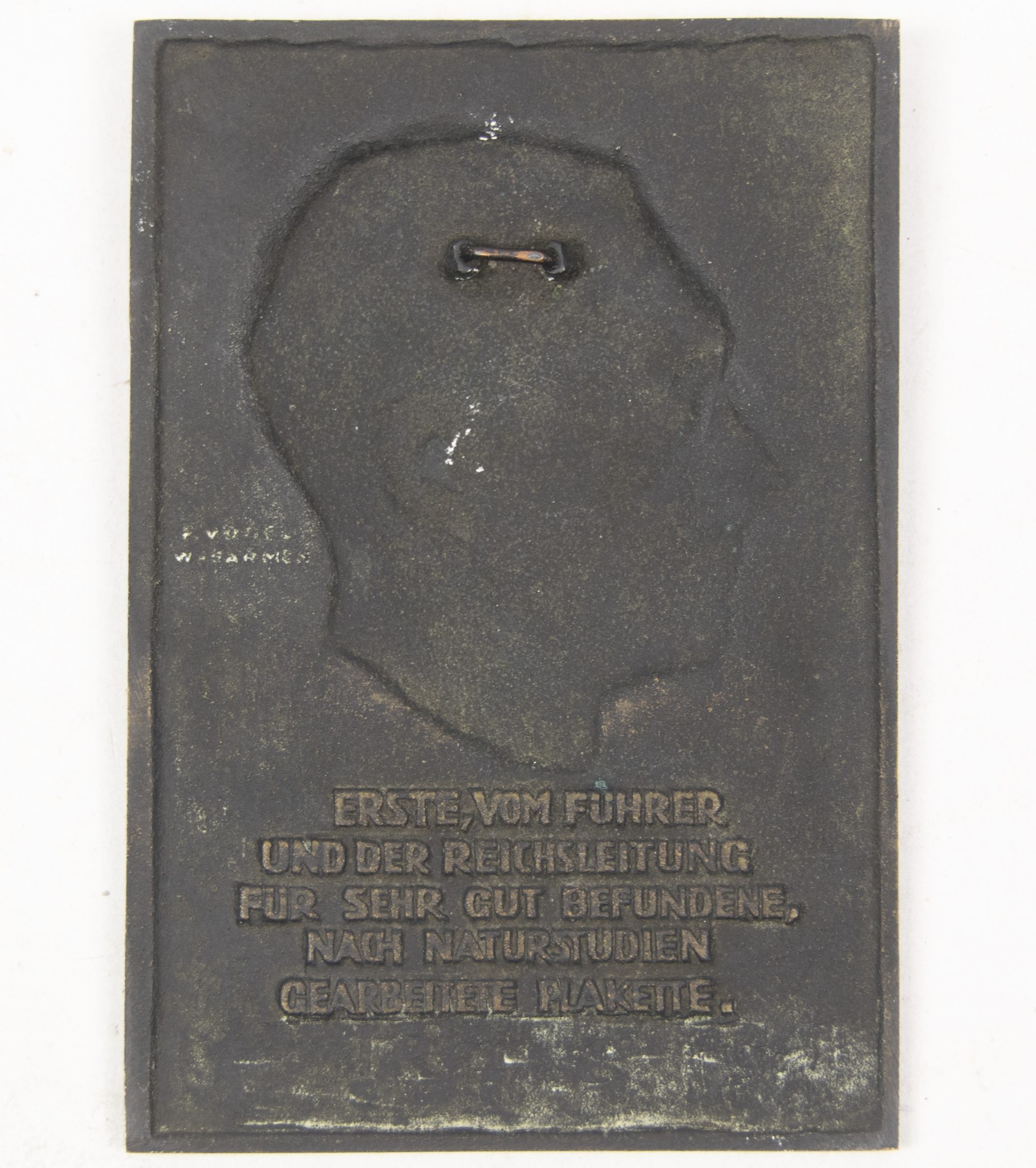 Plakette Adolf Hitler in case (Heinrich Moshage)