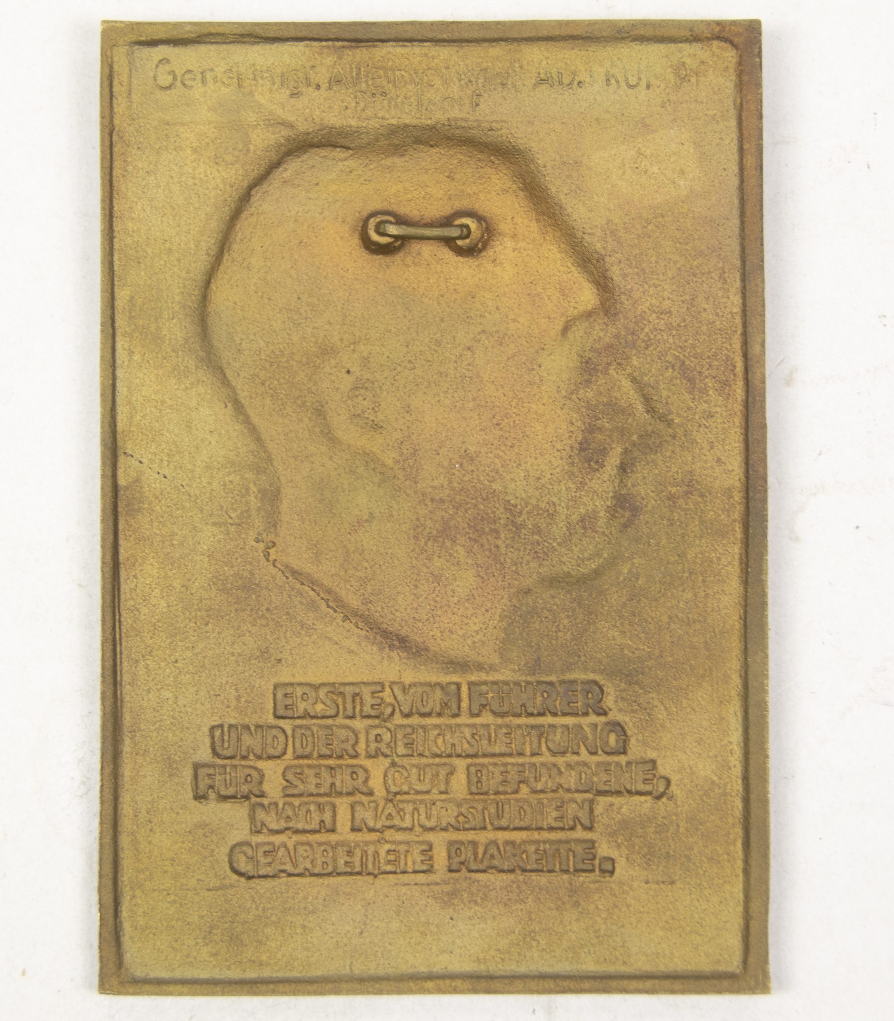 Plakette Adolf Hitler in case (Heinrich Moshage)