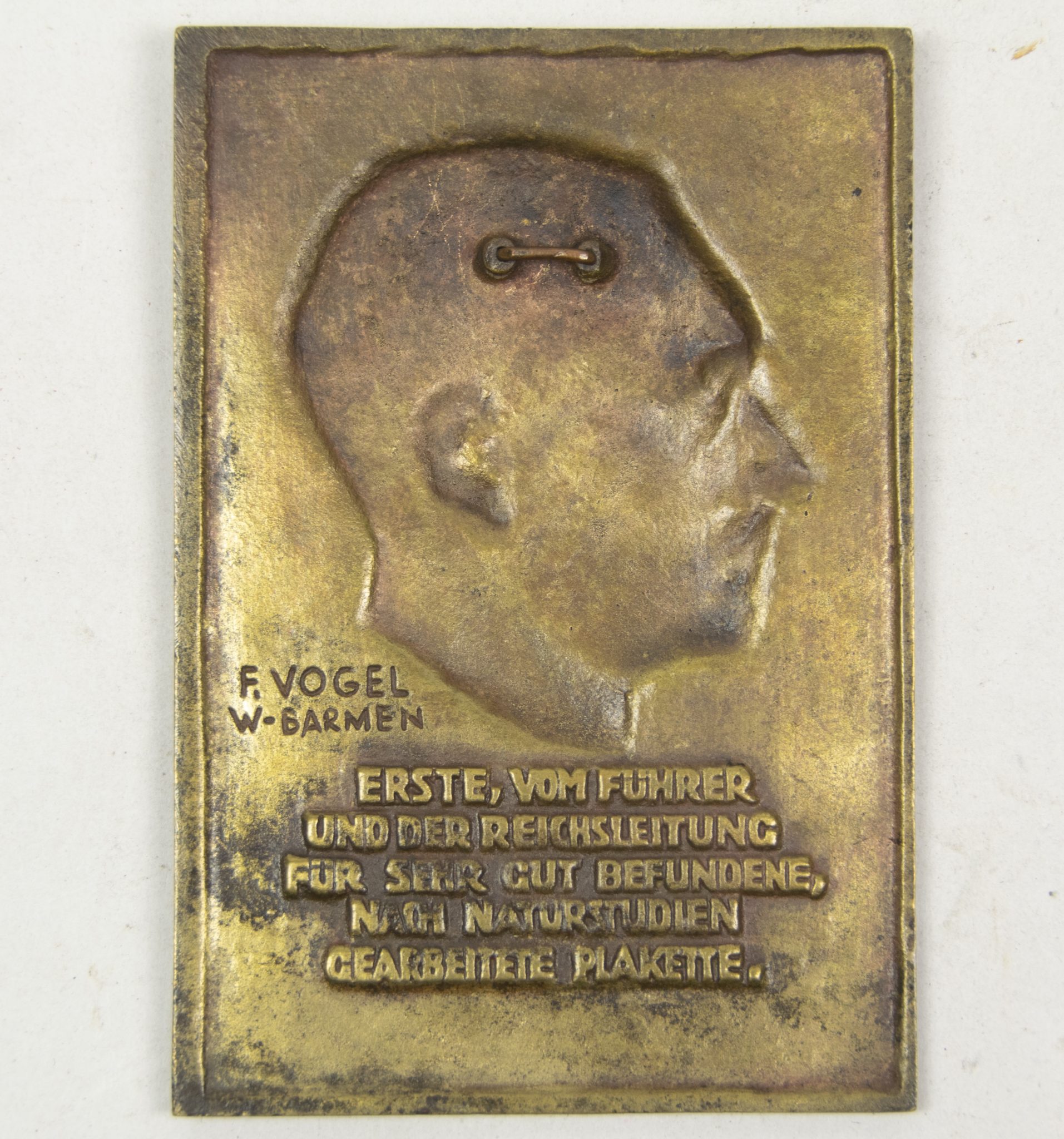 Plakette Adolf Hitler in case (Heinrich Moshage)