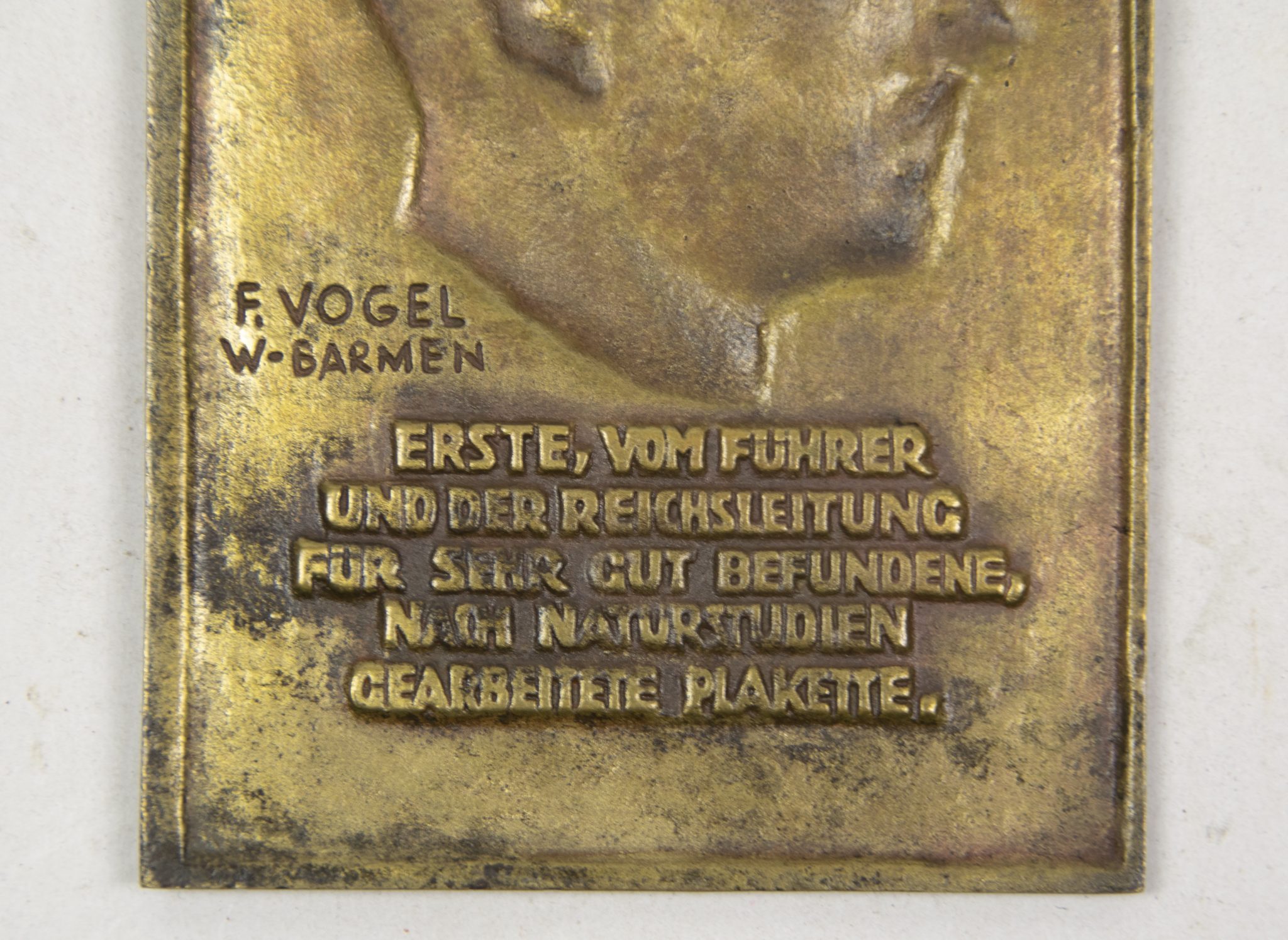 Plakette Adolf Hitler in case (Heinrich Moshage)