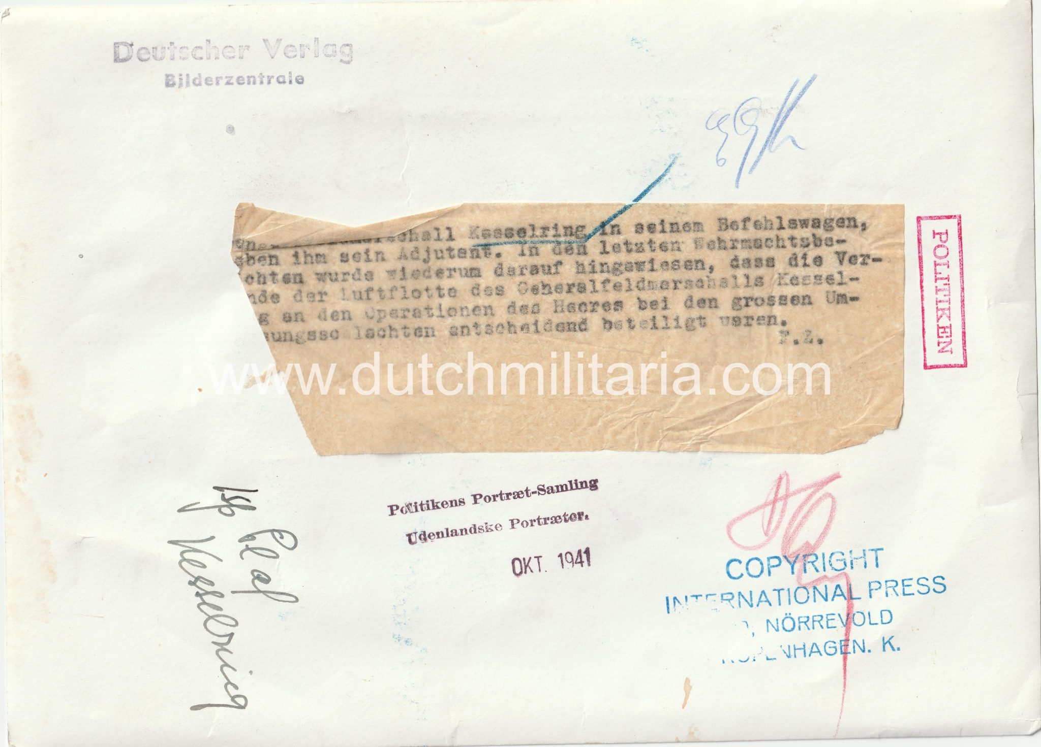 (Pressphoto) Generalfeldmarschll Kesselring (2) (Pressphoto) Generalfeldmarschll Kesselring