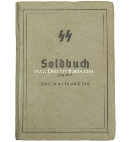SS Soldbuch - 1.SS Kraftfahr.Ers.Abt.SS Verfügungstruppe