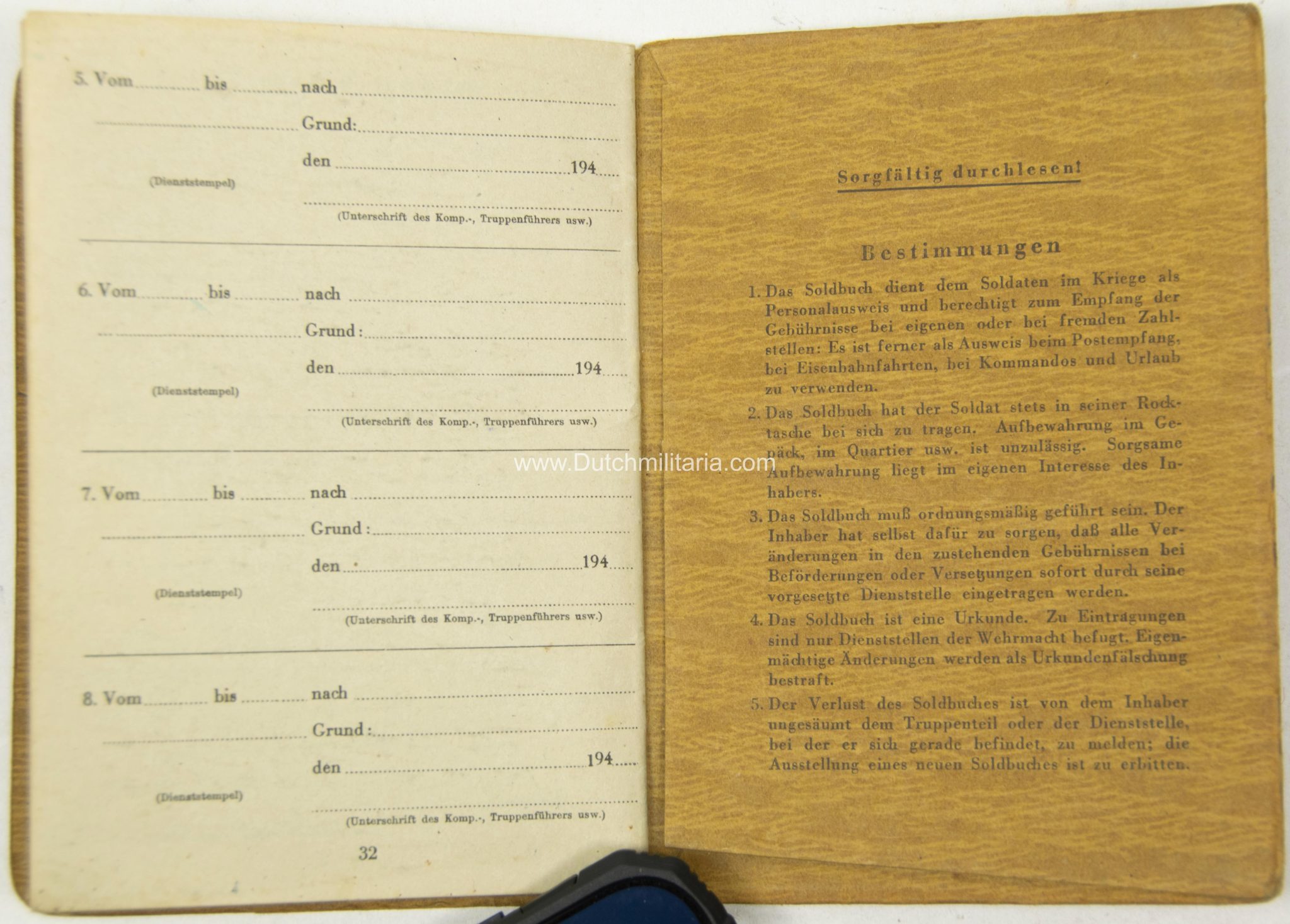 SS Soldbuch - Hungarian Volunteer 13./SS-Pz.Gren. Rgt.40 - Image 19