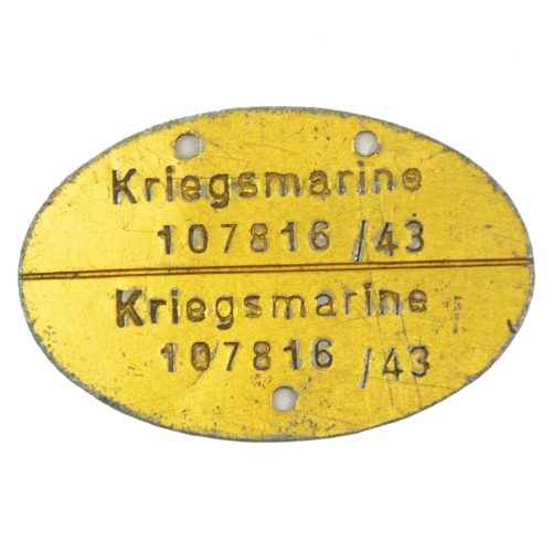 WWII Kriegsmarine (KM) Erkennungsmarke