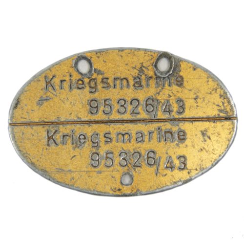 WWII Kriegsmarine (KM) Erkennungsmarke 9532643