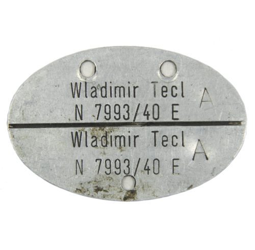 WWII Kriegsmarine (KM) Erkennungsmarke Named - N799340E