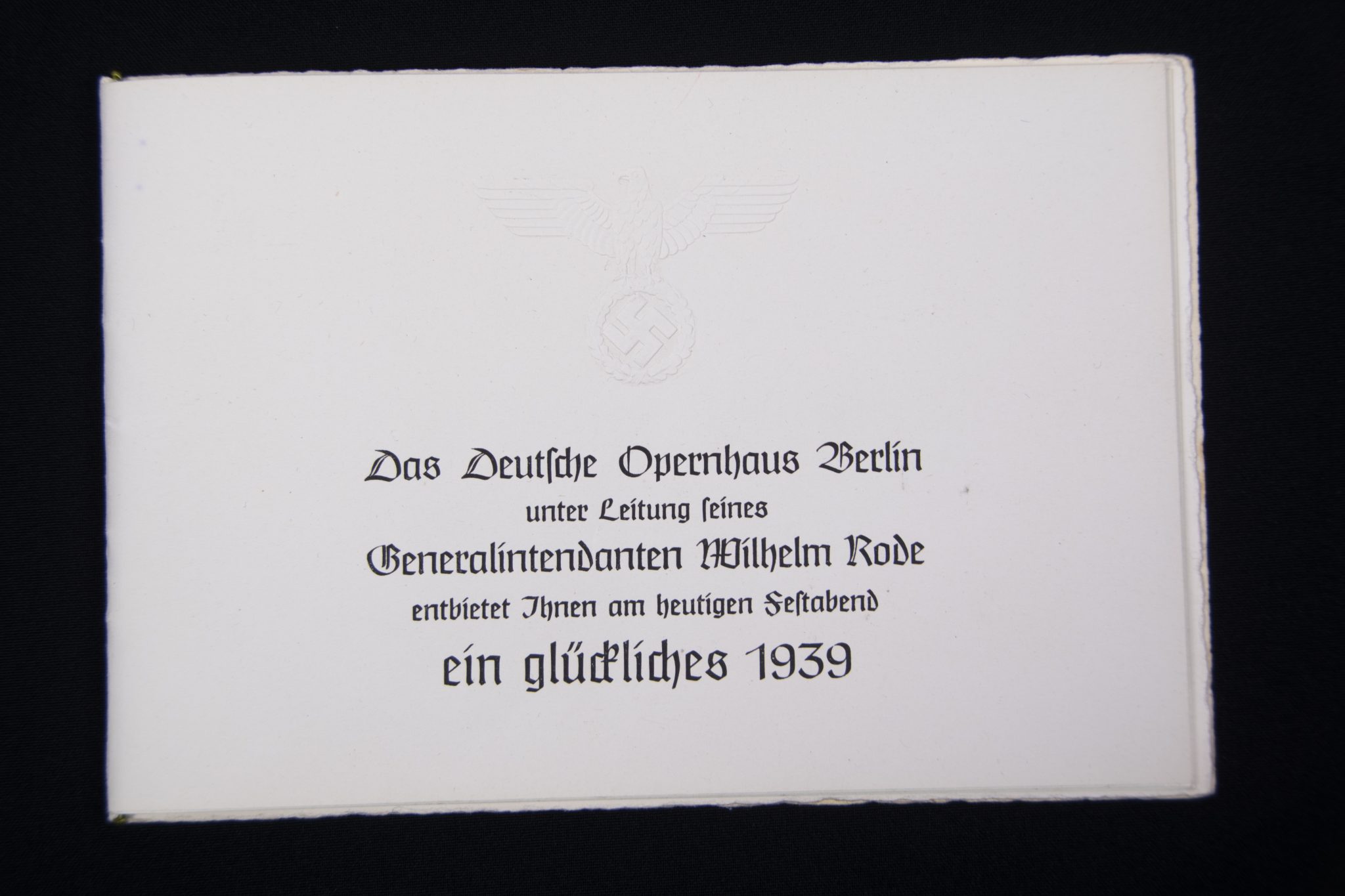 Das deutsche Opernhaus Berlin unter Leitung seines Generalintendanten Wilhem Rodeietet Ihnen am heutigen Festabend ein glückliches 1939 (3)