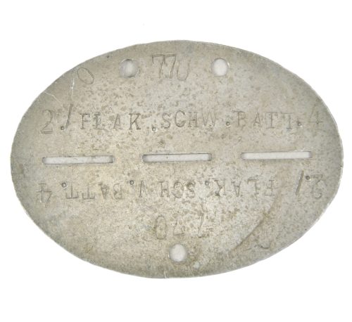 Erkennungsmarke (EKM) 2.Flak. Schw.Batt.4