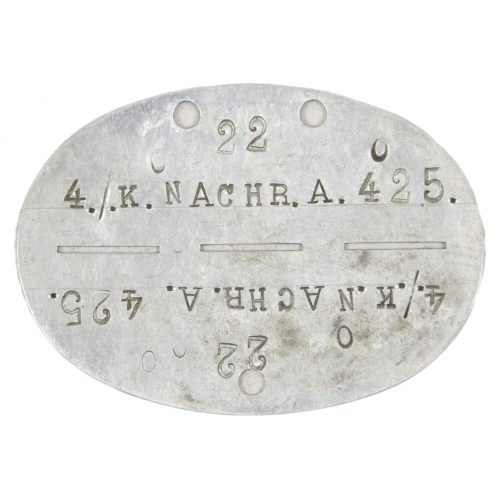 Erkennungsmarke (EKM) 4.K.Nachr.A.425