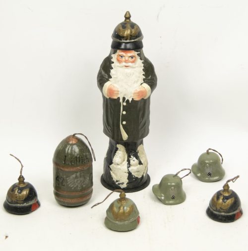 German patriotic group Christmas figures candy holders - VERY RARE