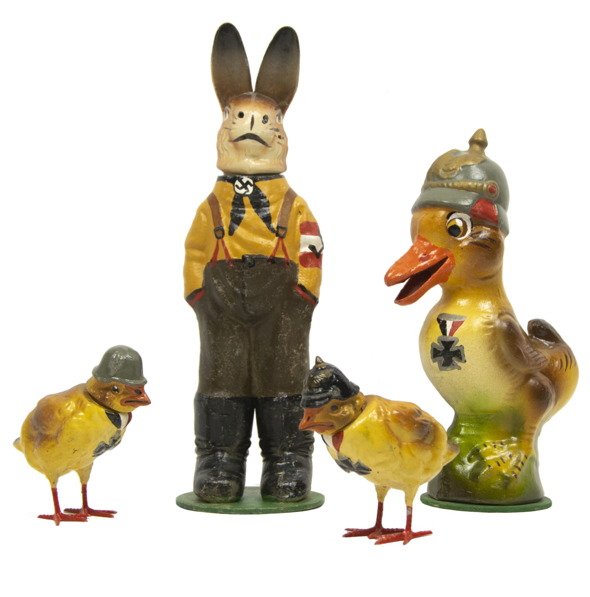 Hitlerjugend (HJ) Hitler Youth group Easter figures candy holders (D.R.G.M. marked) - VERY RARE