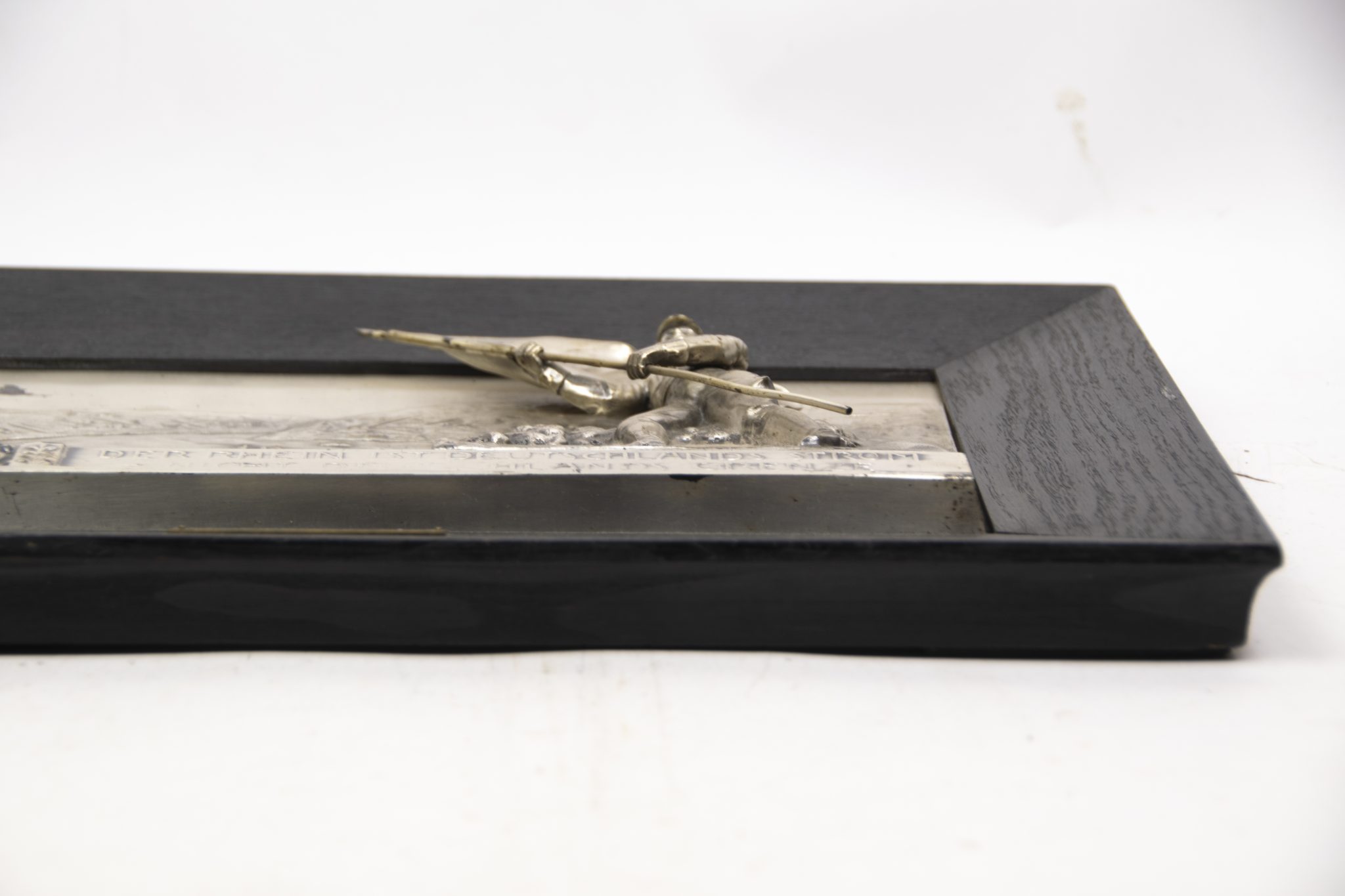 Large N.S.D.A.P Ortsgruppe Atzbach 1940 plaque Der Rhein ist Deutschlands Strom - Nicht Deutschlands Grenze (49x33 cm) - Very Rare