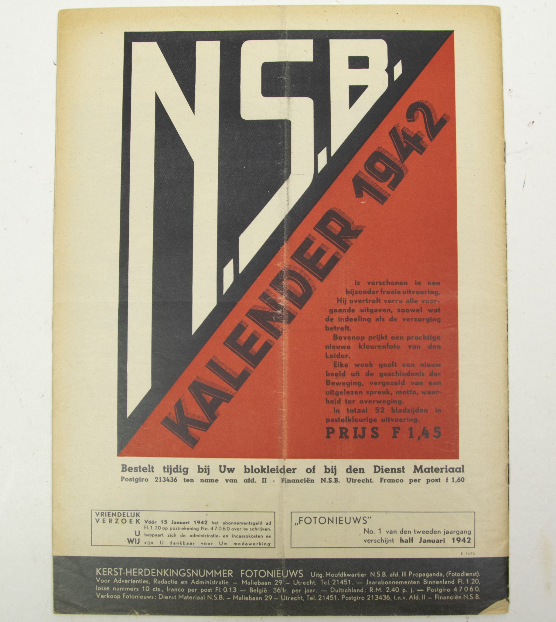 (NSB) Fotonieuws de Spiegel der Beweging 1e jaargang - Kerstnummer 1941