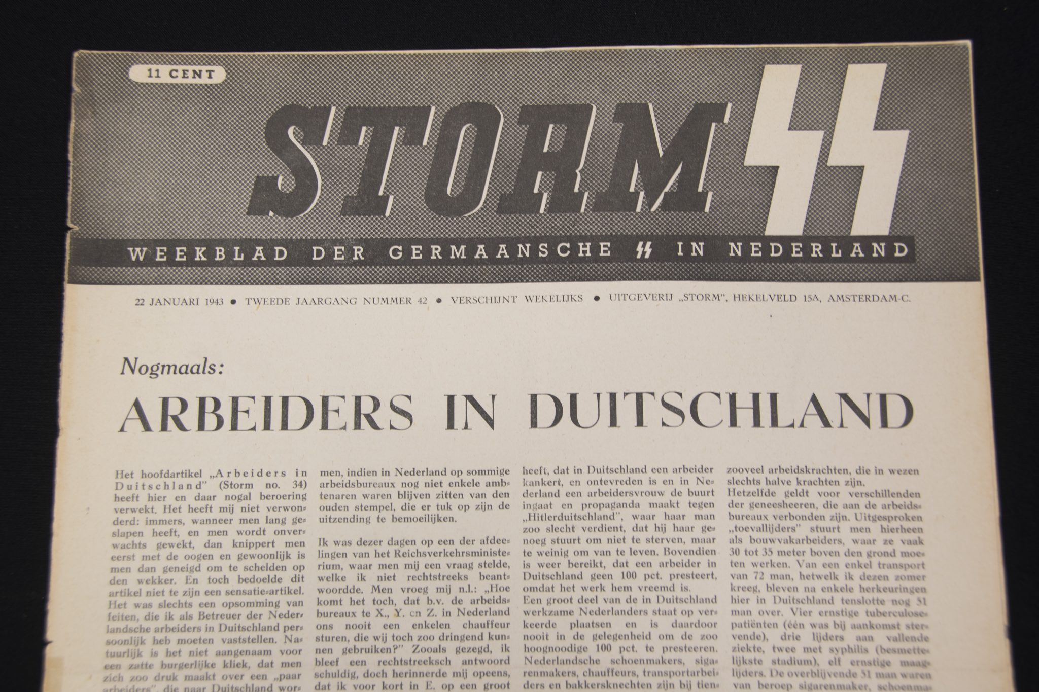 (Newspaper) Storm SS – Tweede Jrg. Nr. 42 – 22 Januari 1943 (3) (Newspaper) Storm SS – Tweede Jrg. Nr. 42 – 22 Januari 1943