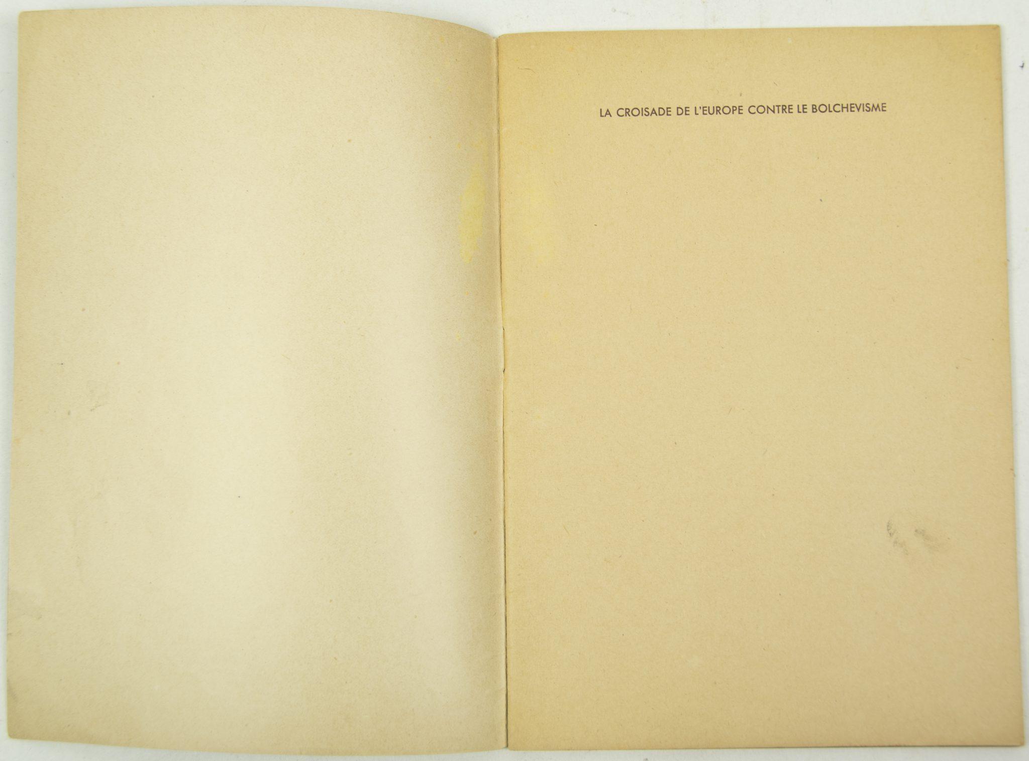 (SS Brochure) La Croisade de L’Europe contre le Bolchevisme (1943)