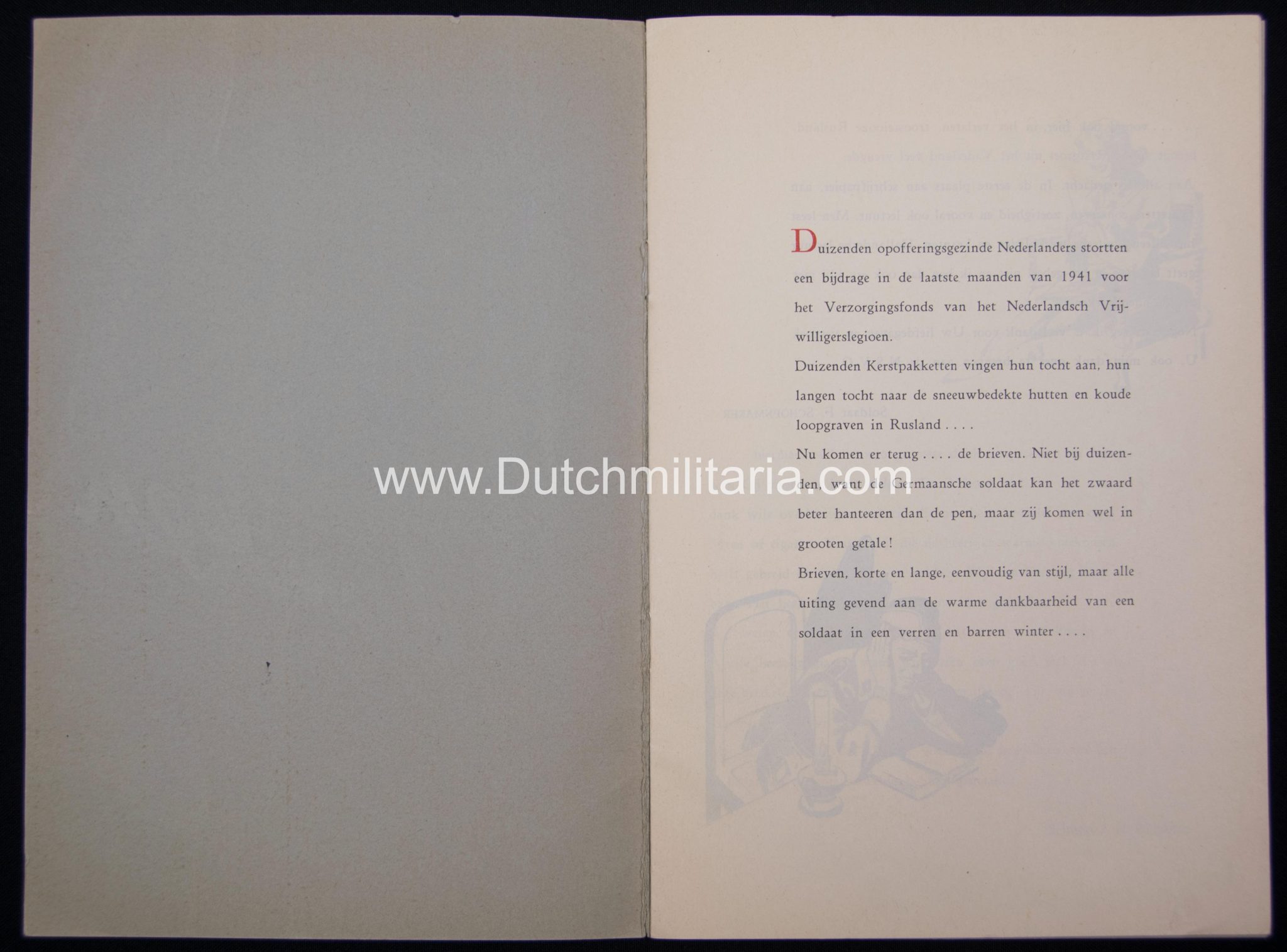 1942), Wij danken u, ’s-Gravenhage Verzorgingsfonds Vrijwilligerslegioen Nederland, 16 p. (2) 1942), Wij danken u, ’s-Gravenhage Verzorgingsfonds Vrijwilligerslegioen Nederland, 16 p.