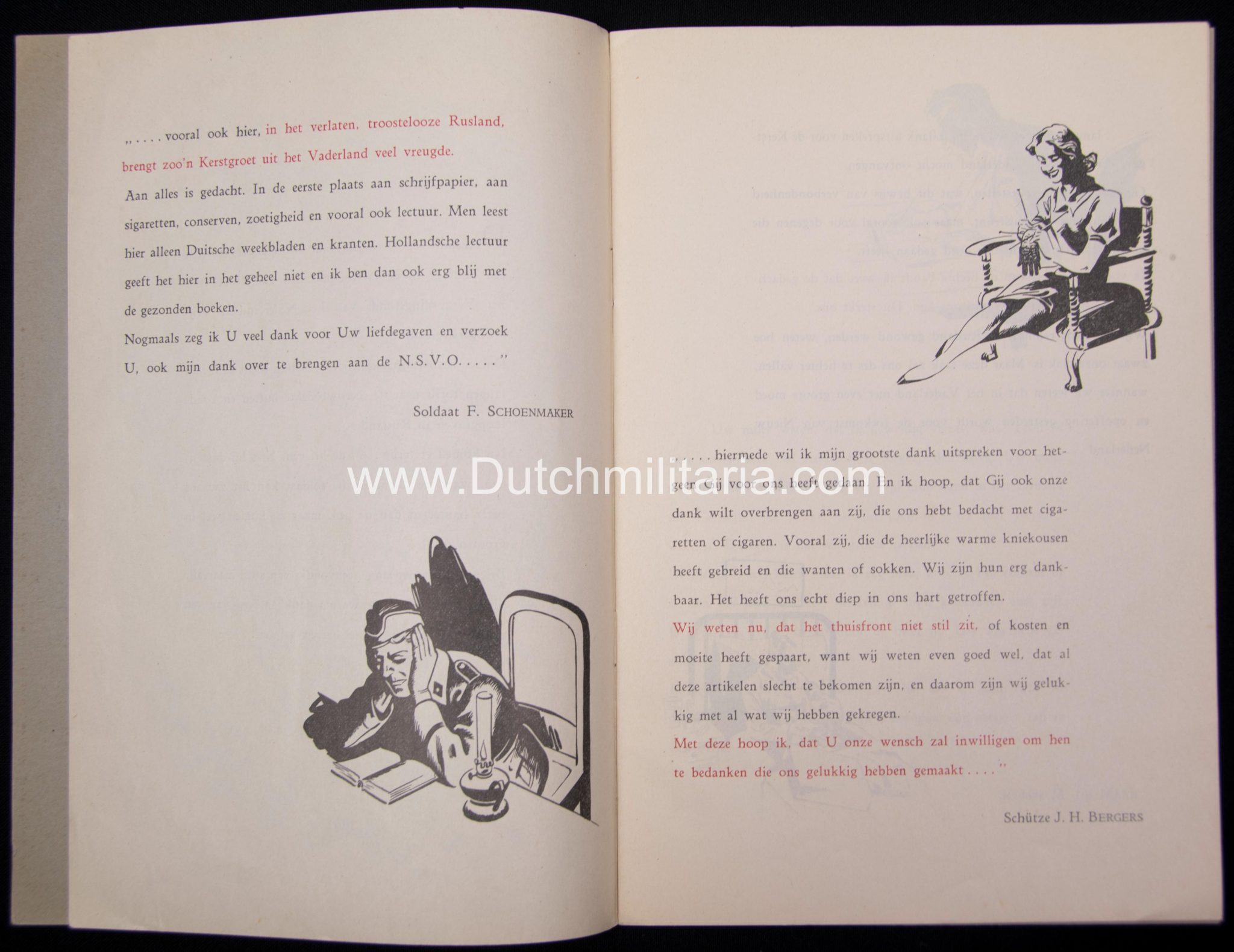 1942), Wij danken u, ’s-Gravenhage Verzorgingsfonds Vrijwilligerslegioen Nederland, 16 p.