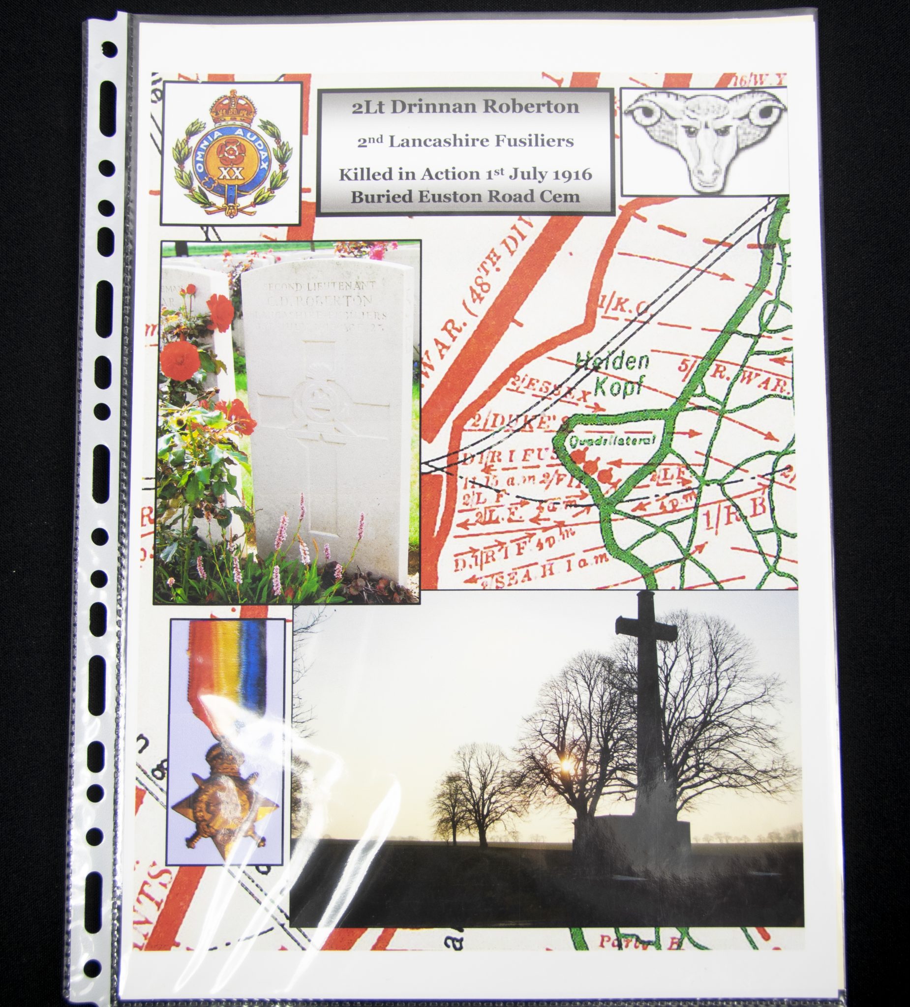 (British Army) First Day of the Somme 1 July 1916 - 1914-15 Star of Second Lieutenant Charlie Drinnan Robertson 4th Bn., Lancashire Fusiliers - Image 16